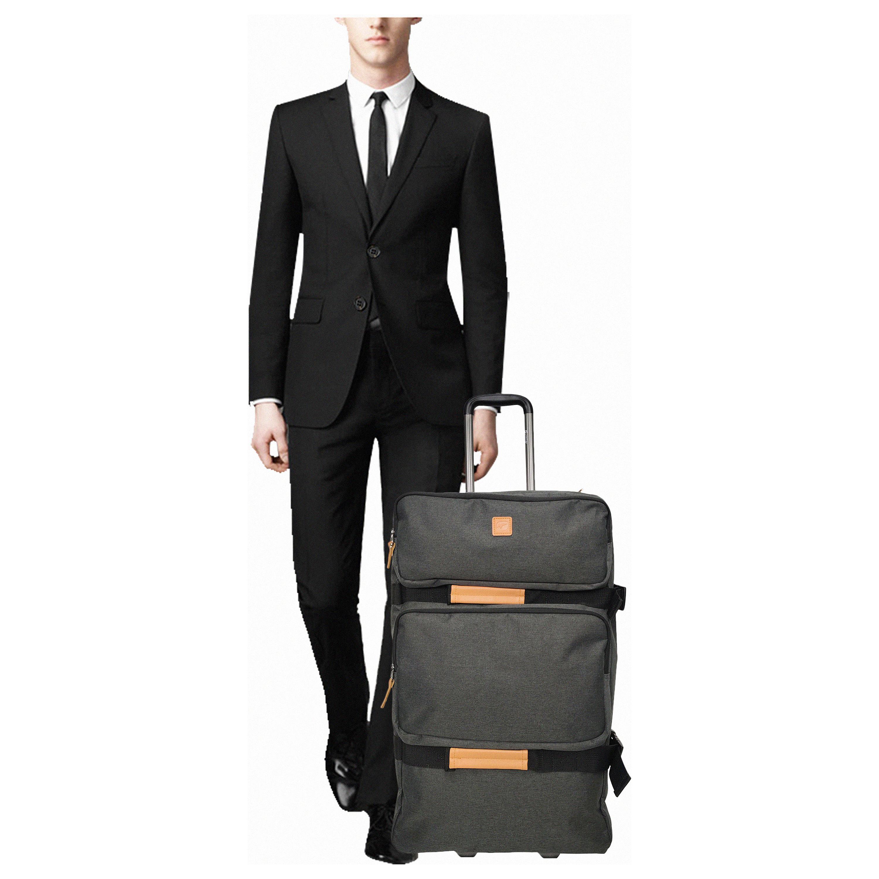 Voir la diapositive 9 : AIRPORT Sac à roulettes gris polyester 75 cm Globe Trotter