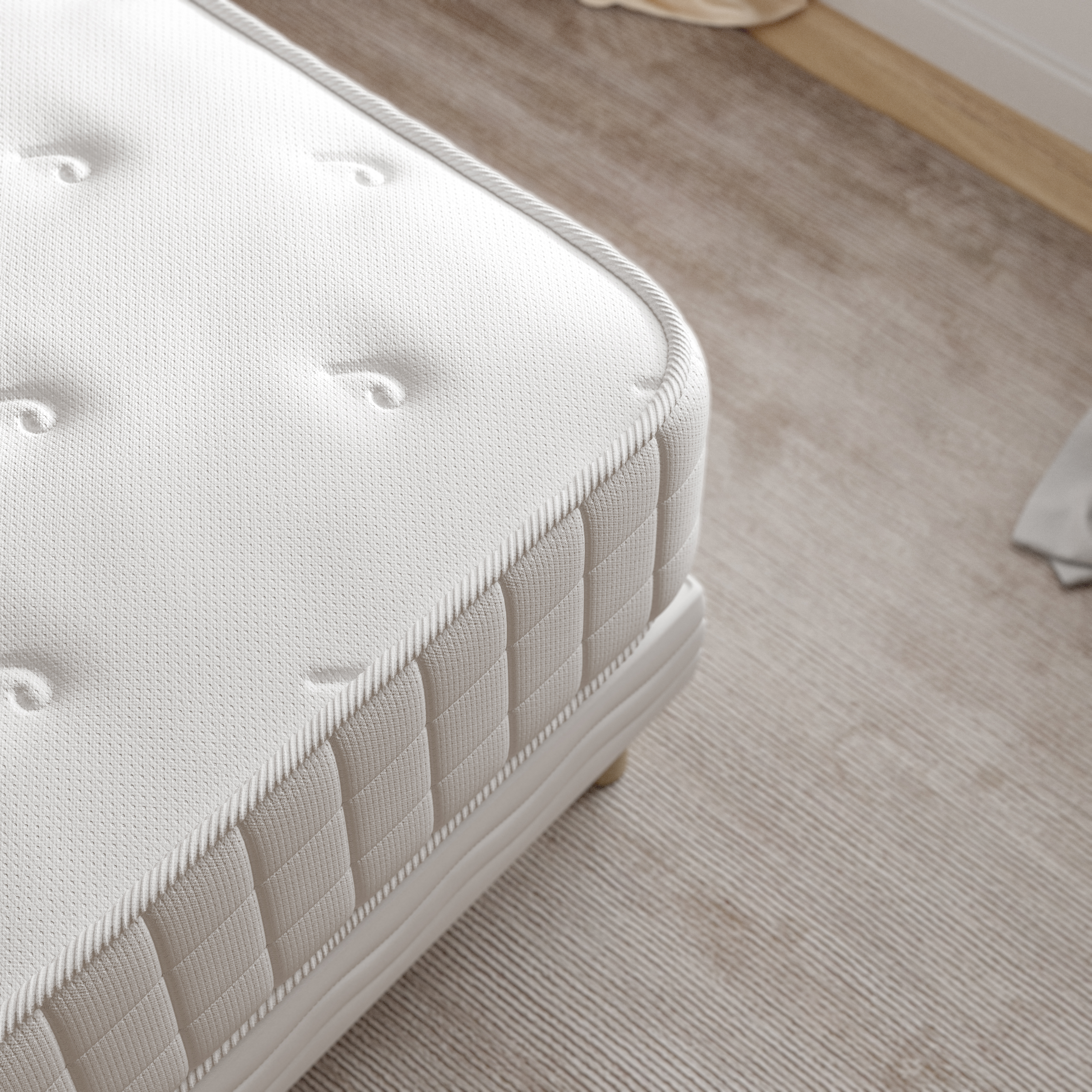 Voir la diapositive 4 : Ensemble Matelas 700 ressorts ensachés 140x190 cm + sommier tapissier HOTEL LUXE