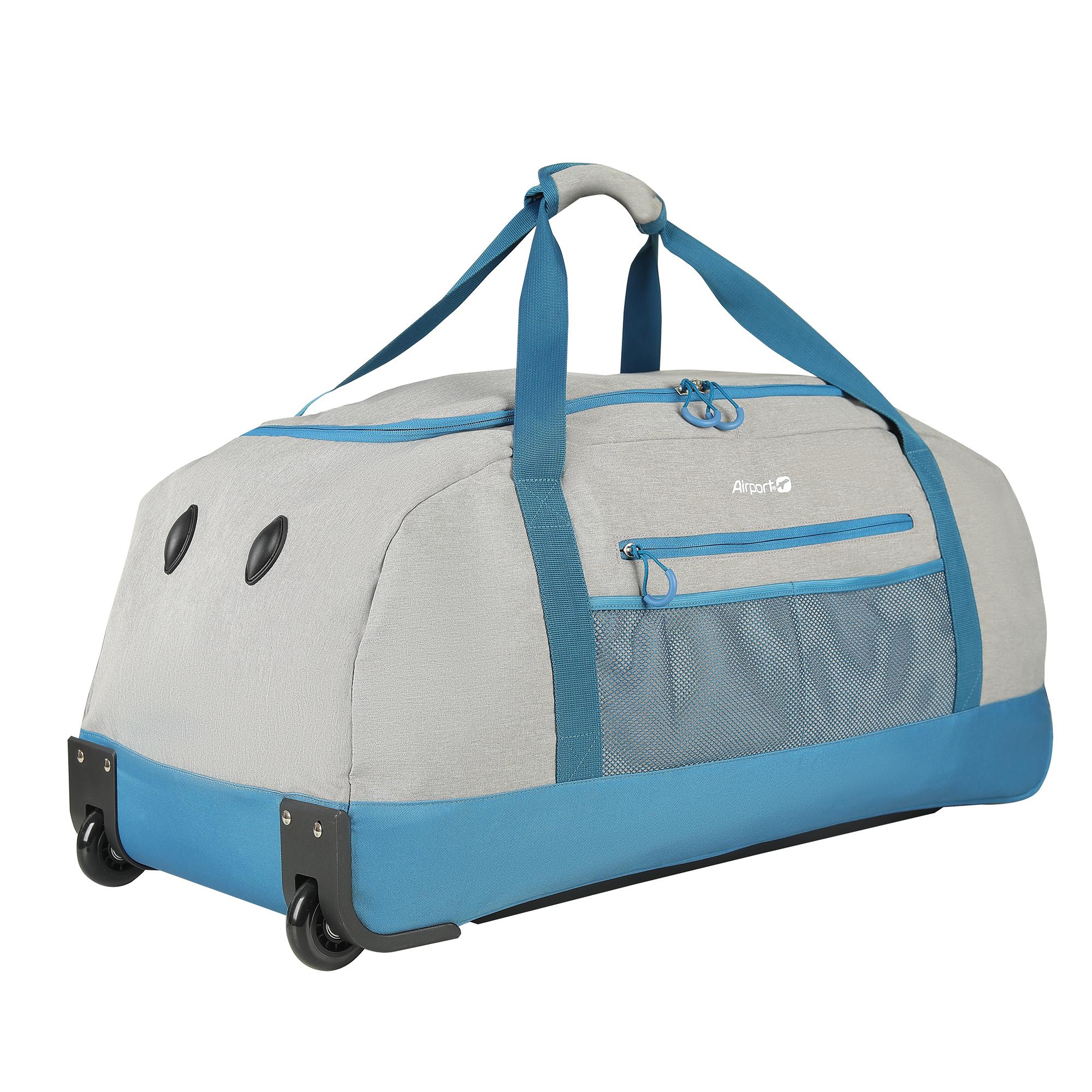 Voir la diapositive 3 : AIRPORT Sac à roulettes bleu polyester 75 cm New Club A