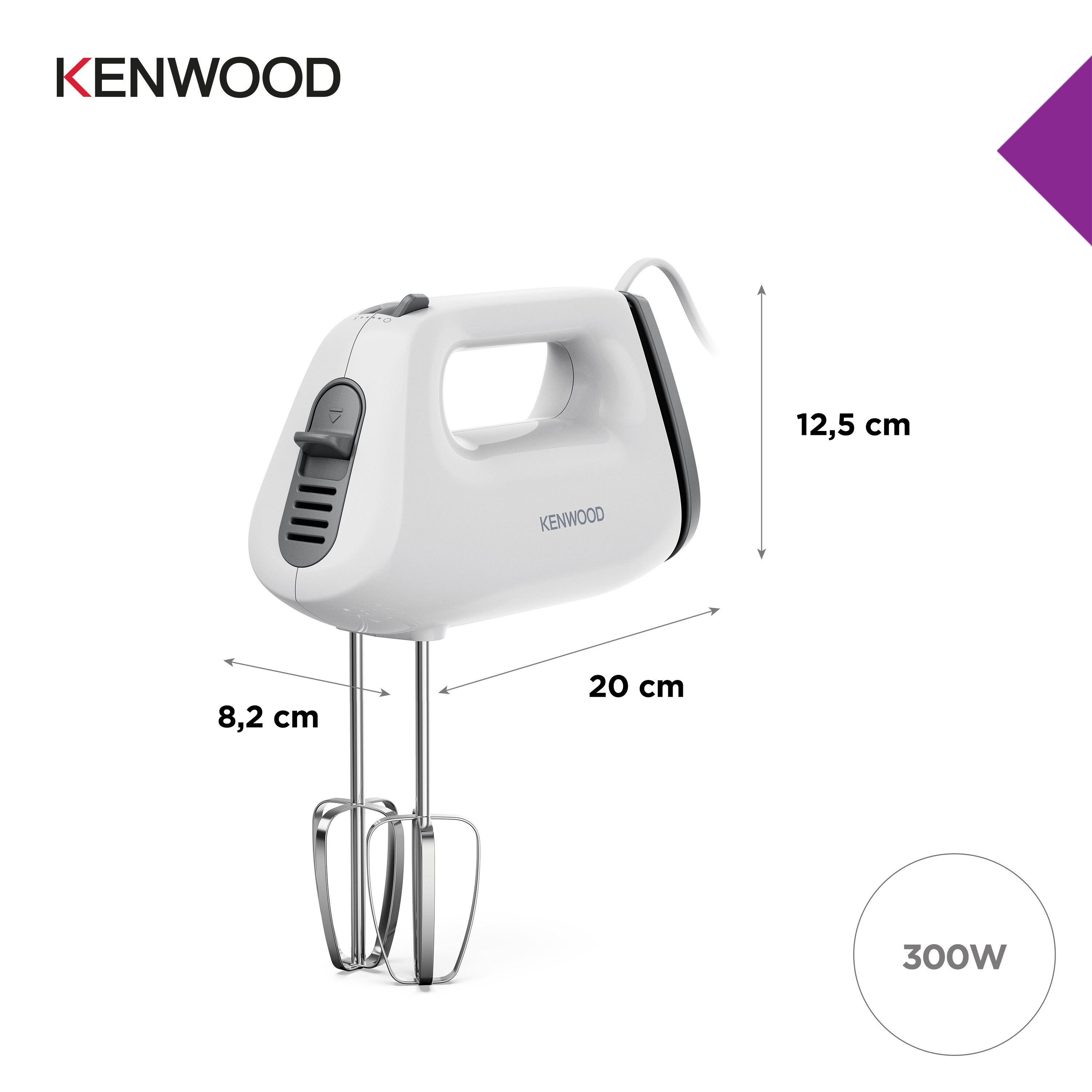 Voir la diapositive 6 : KENWOOD Batteur HMP10 000WH - Blanc