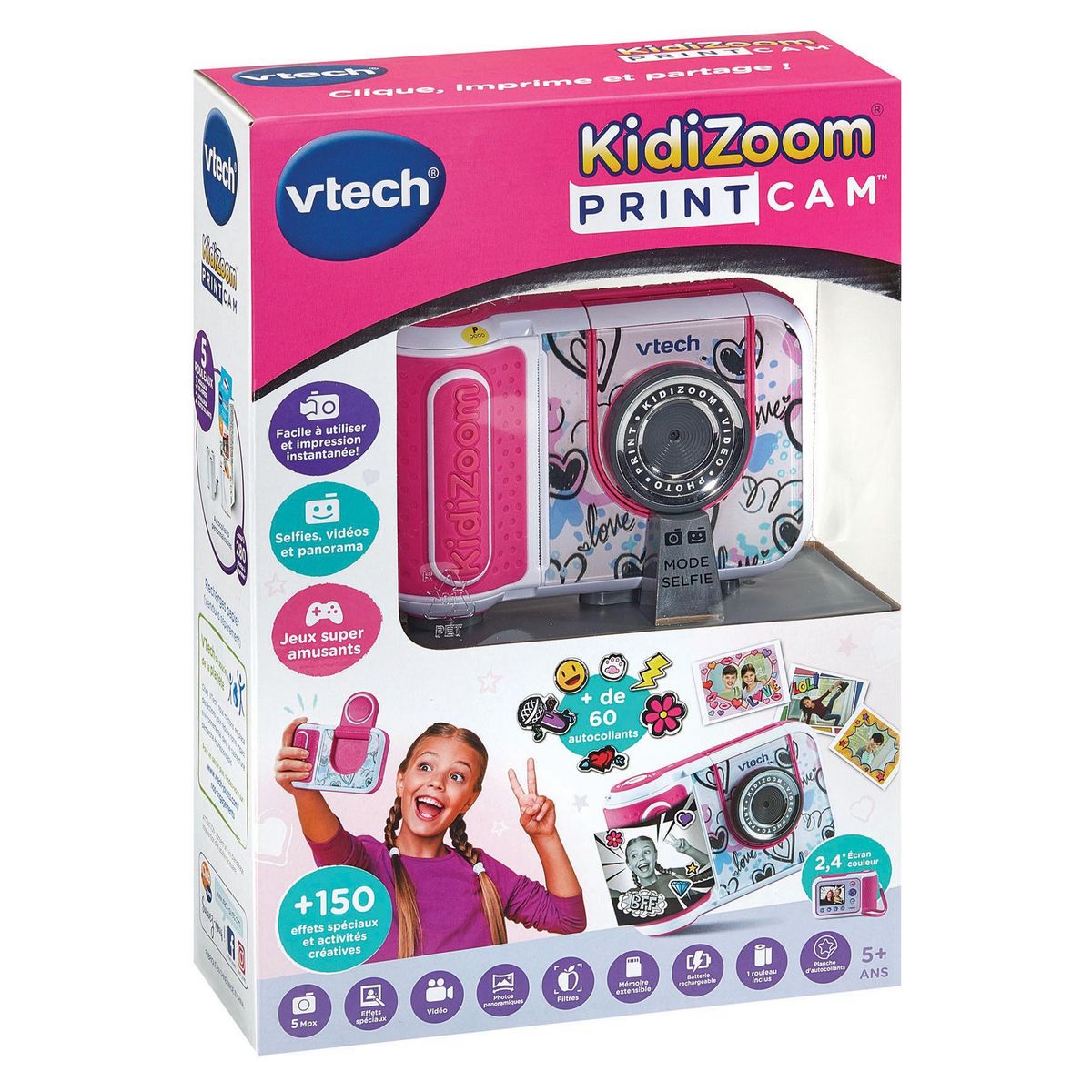 VTECH Kidizoom Print Cam - Rose