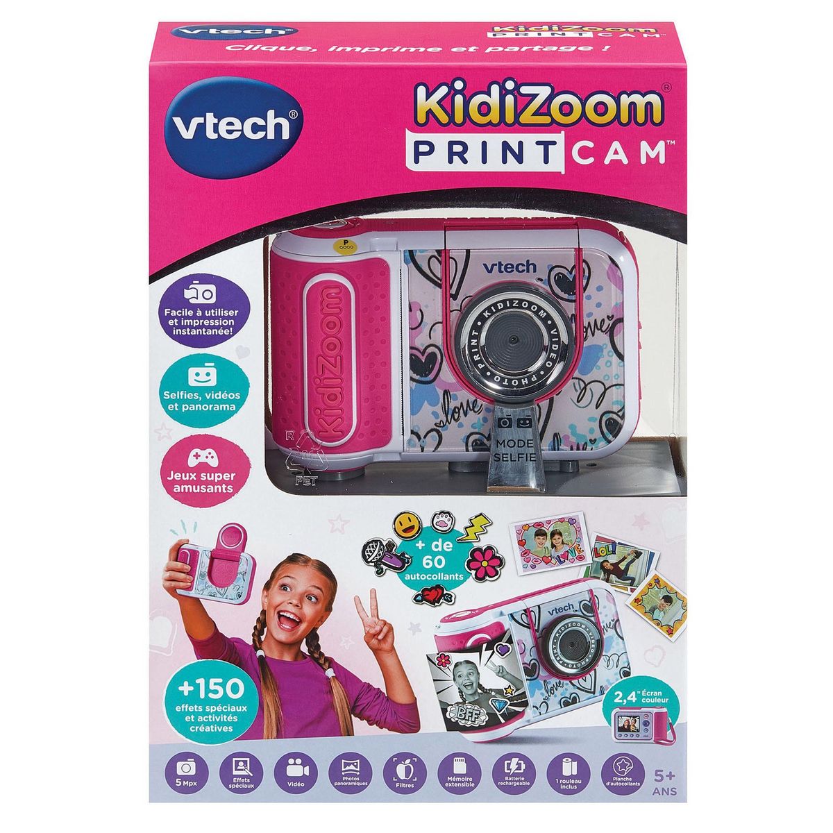 VTECH Kidizoom Print Cam - Rose