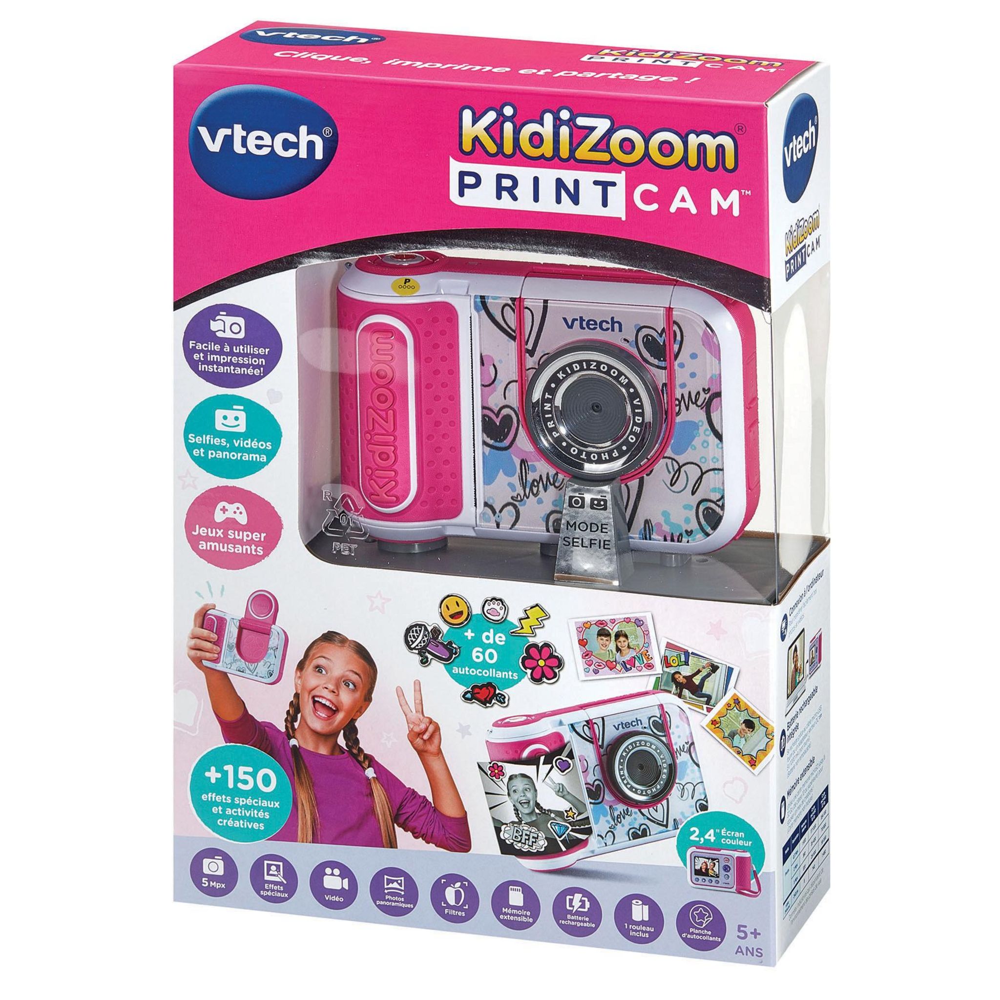 Voir la diapositive 9 : VTECH Kidizoom Print Cam - Rose