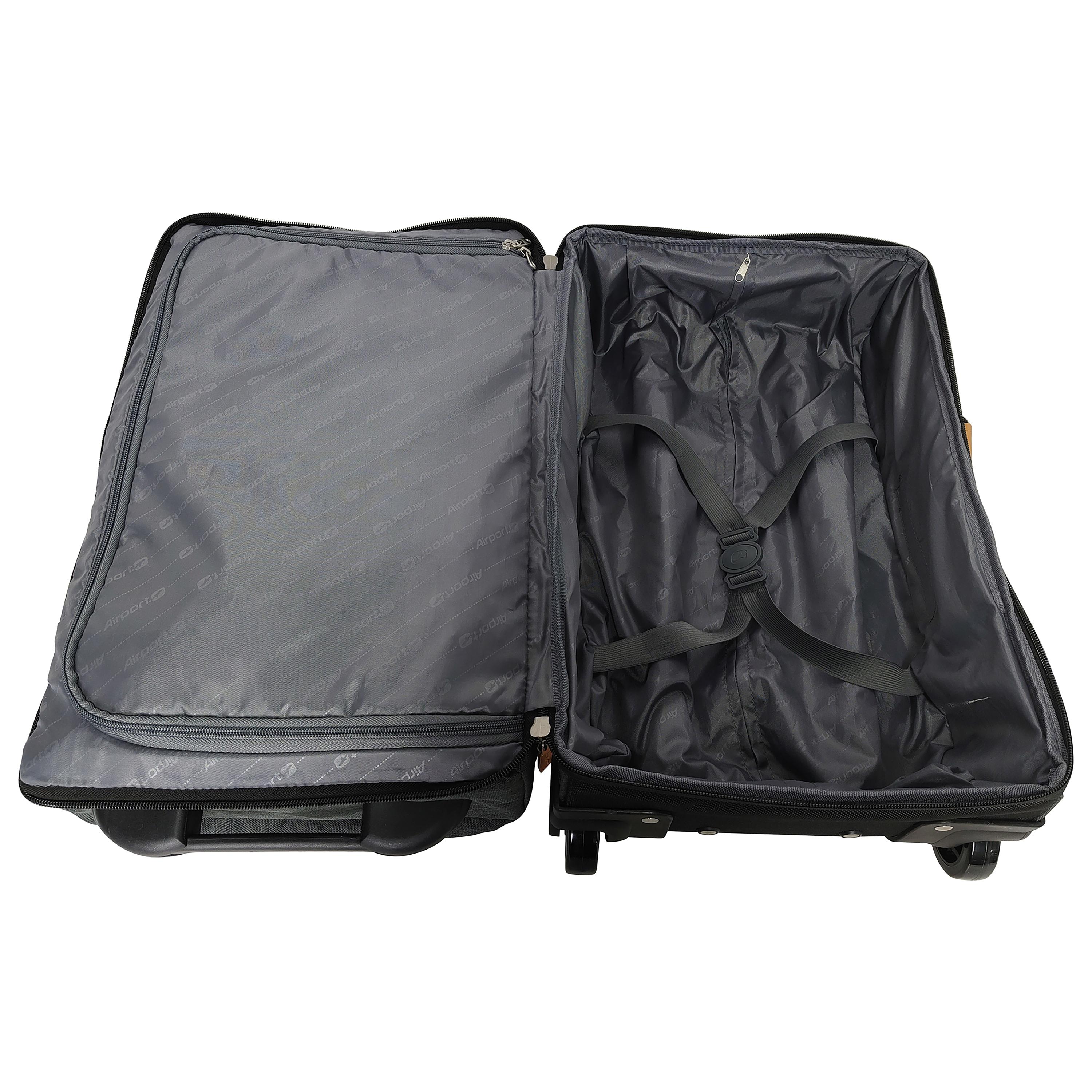 Voir la diapositive 5 : AIRPORT Sac à roulettes gris polyester 50 cm Globe Trotter