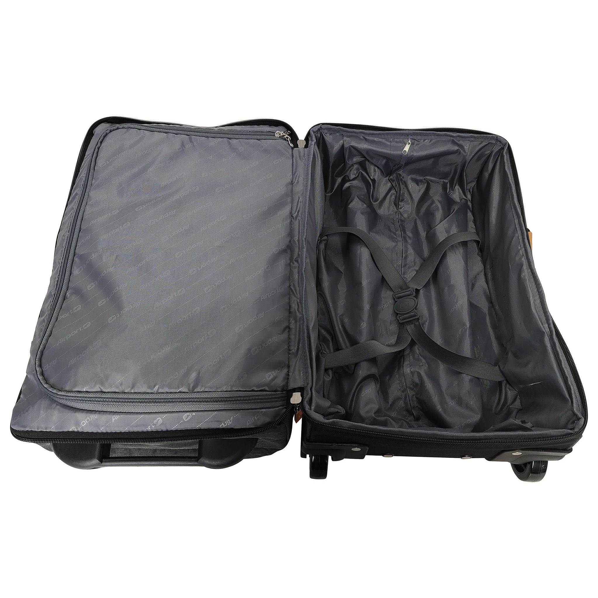 Voir la diapositive 5 : AIRPORT Sac à roulettes gris polyester 50 cm Globe Trotter