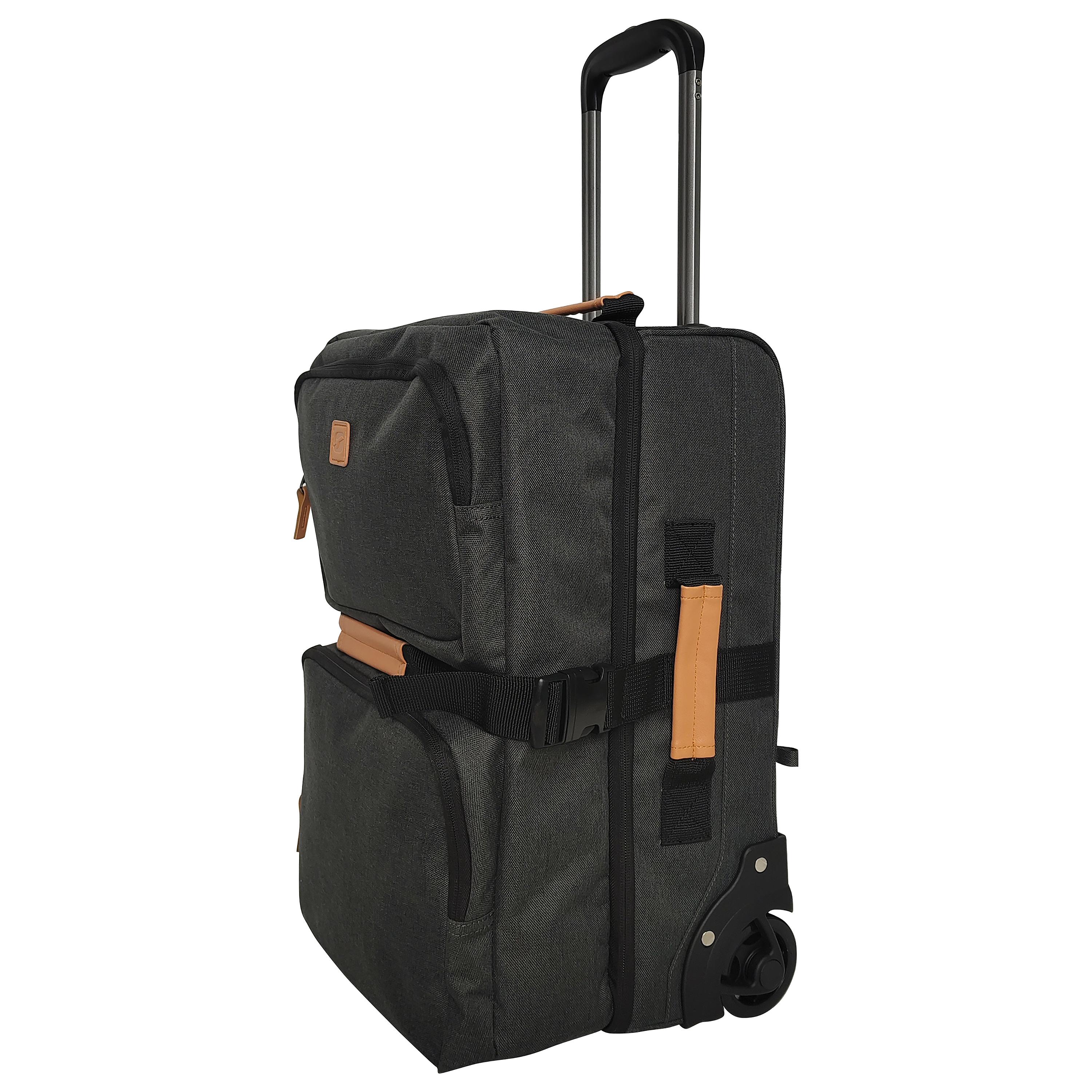 Voir la diapositive 6 : AIRPORT Sac à roulettes gris polyester 50 cm Globe Trotter