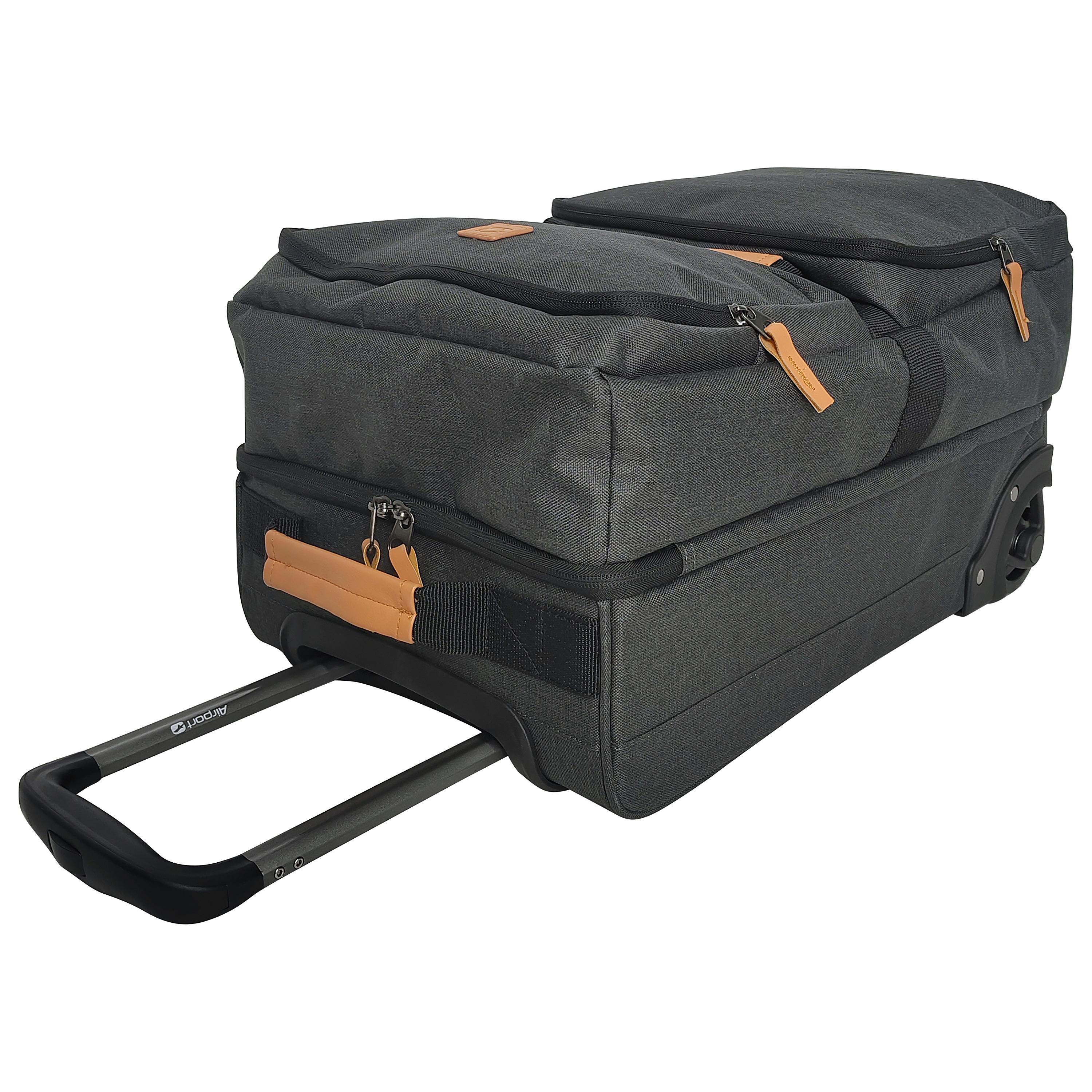 Voir la diapositive 7 : AIRPORT Sac à roulettes gris polyester 50 cm Globe Trotter