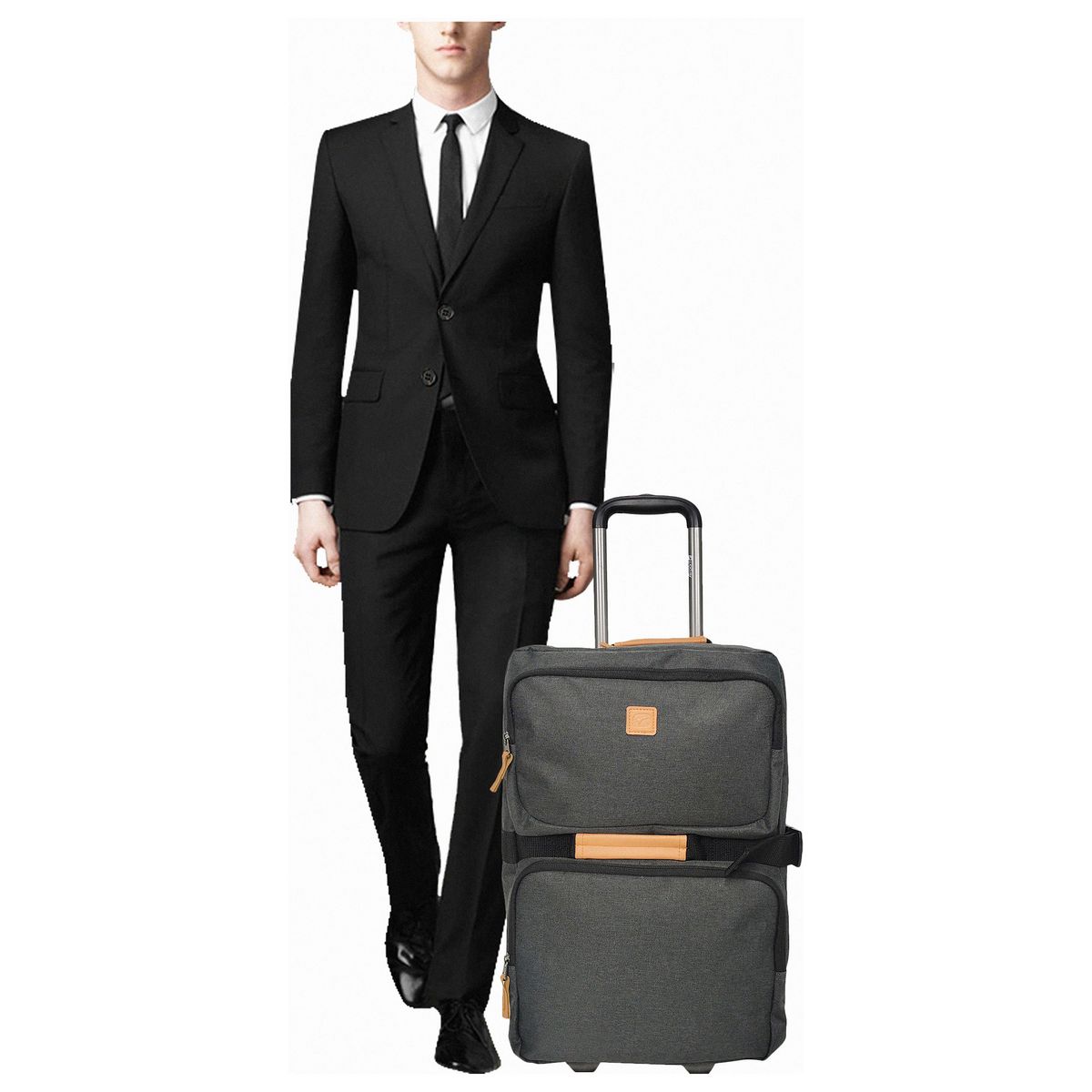 AIRPORT Sac à roulettes gris polyester 50 cm Globe Trotter