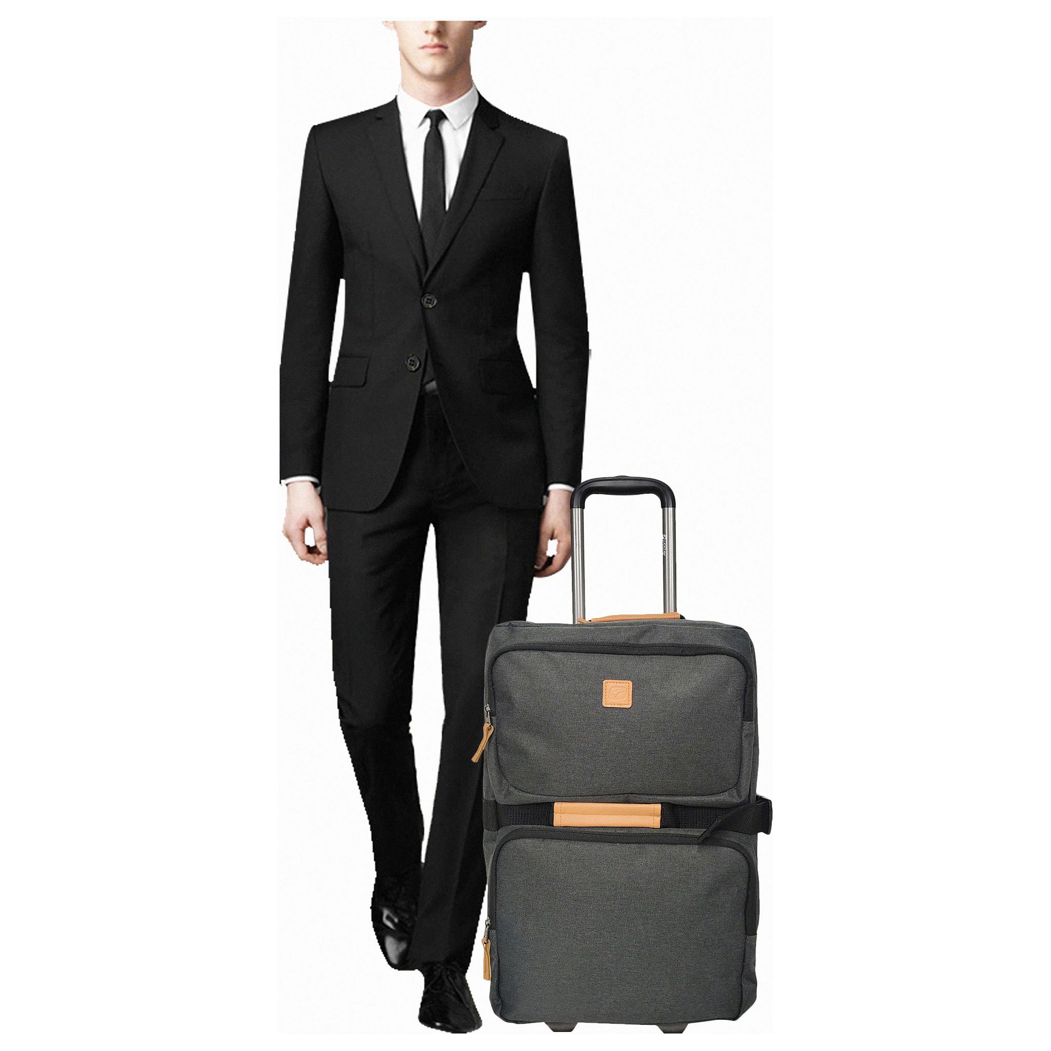 Voir la diapositive 9 : AIRPORT Sac à roulettes gris polyester 50 cm Globe Trotter