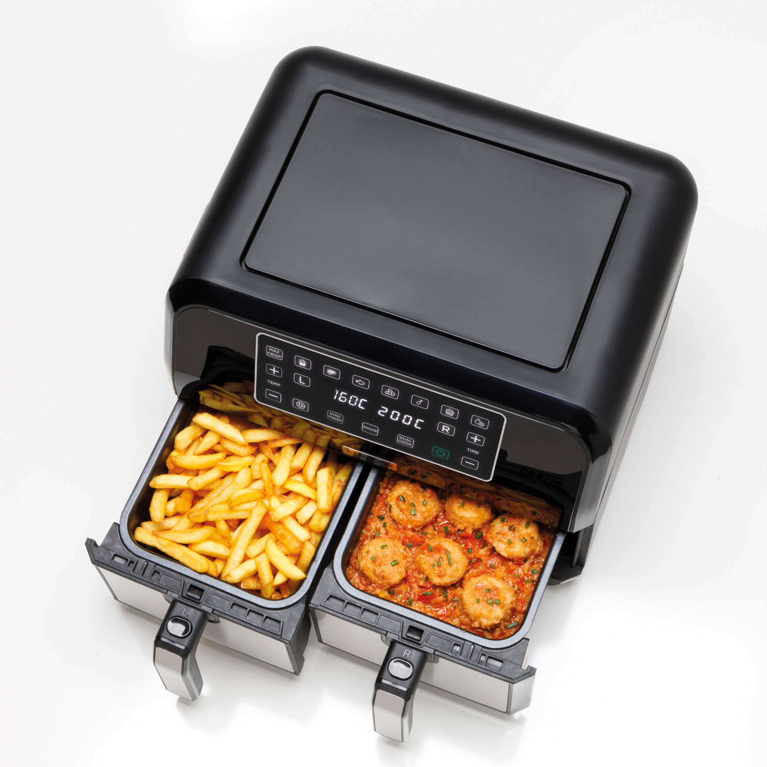 Voir la diapositive 5 : KENWOOD Friteuse électrique sans huile à air chaud HFM20000MB - Noir