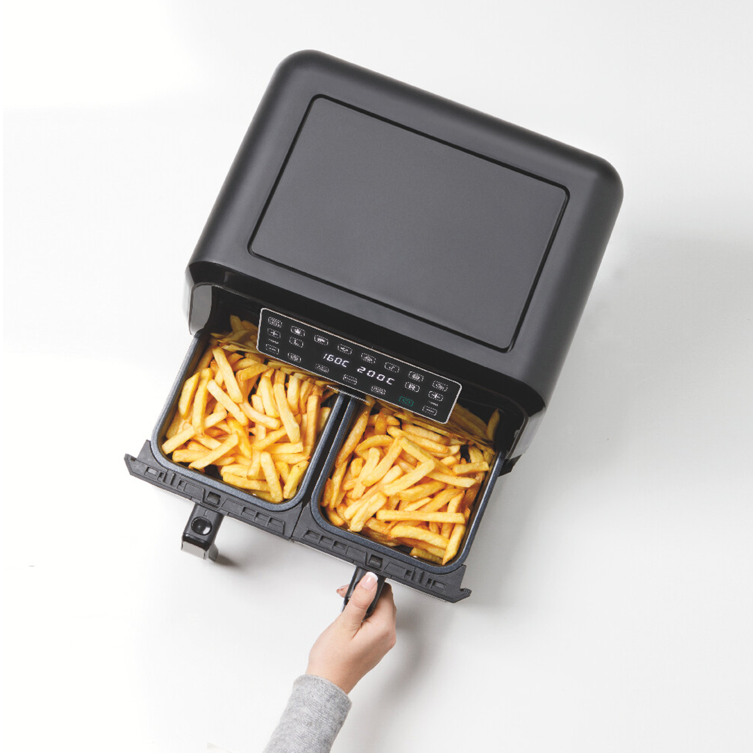 Voir la diapositive 6 : KENWOOD Friteuse électrique sans huile à air chaud HFM20000MB - Noir