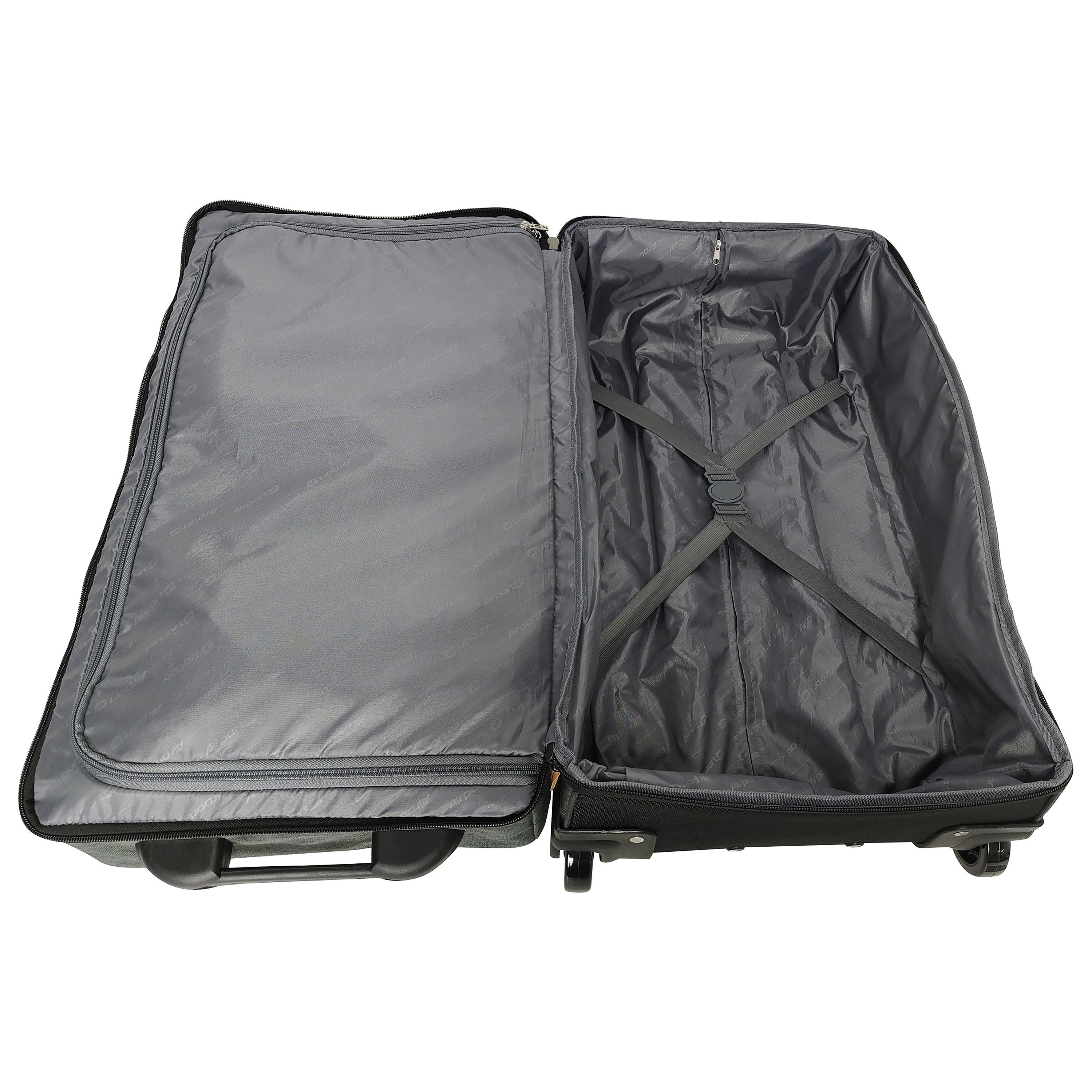 Voir la diapositive 6 : AIRPORT Sac à roulettes gris polyester 65 cm Globe Trotter