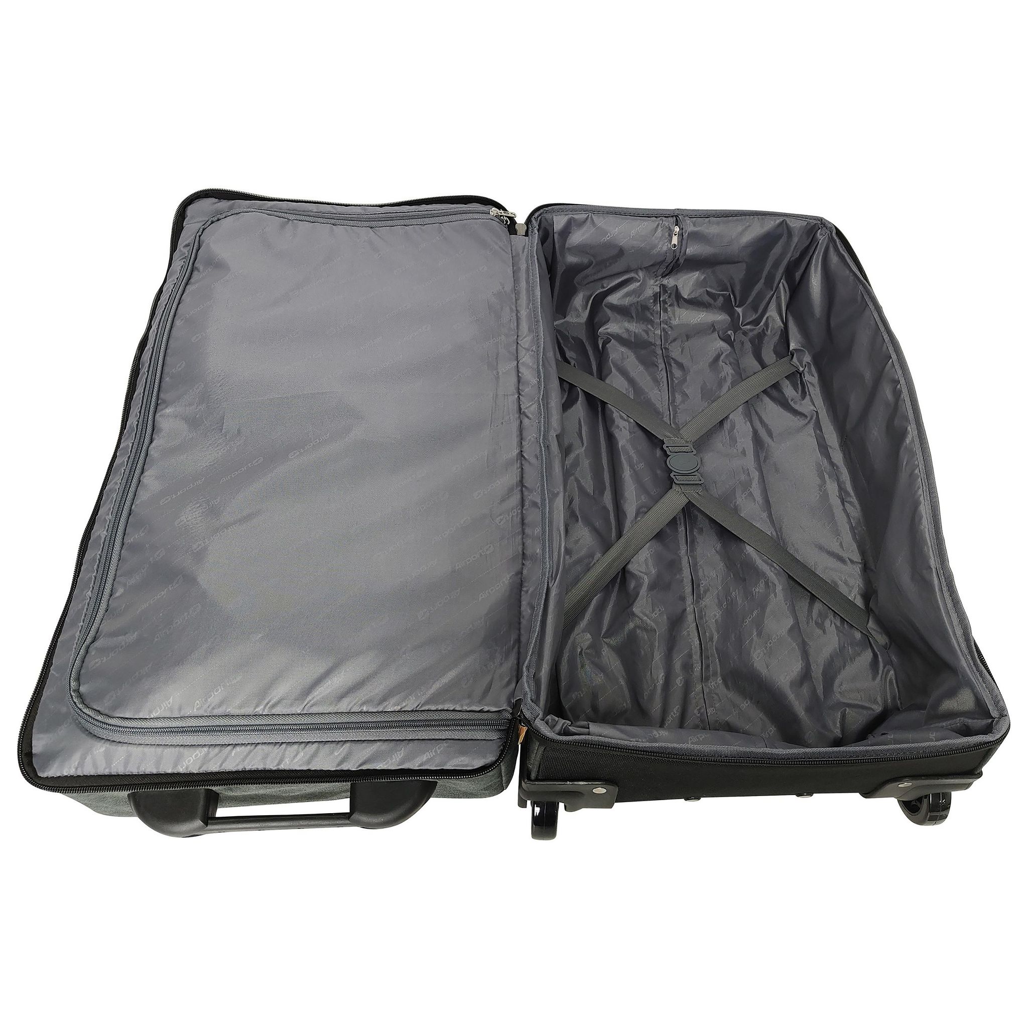 Voir la diapositive 6 : AIRPORT Sac à roulettes gris polyester 65 cm Globe Trotter