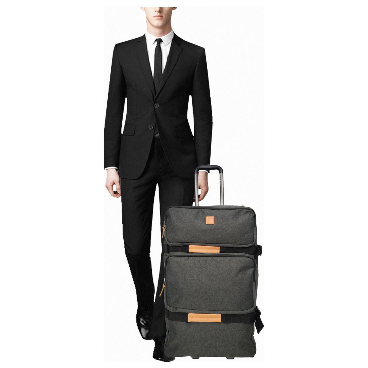 AIRPORT Sac à roulettes gris polyester 65 cm Globe Trotter