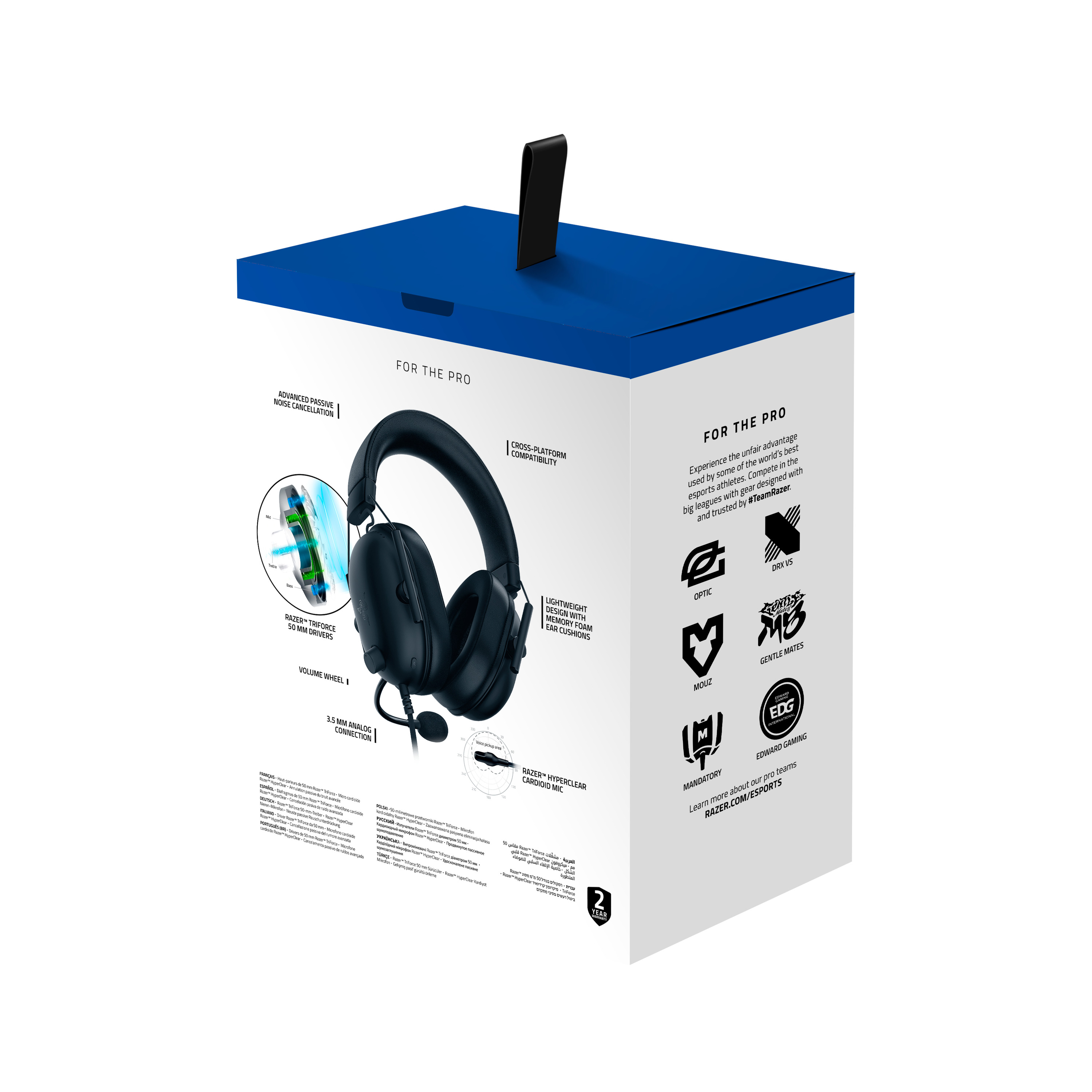 Voir la diapositive 8 : Casque Gaming Filaire Blackshark V2 X Noir PS5