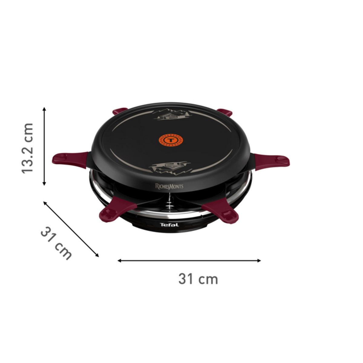 TEFAL Appareil à raclette RE12R810 - Noir