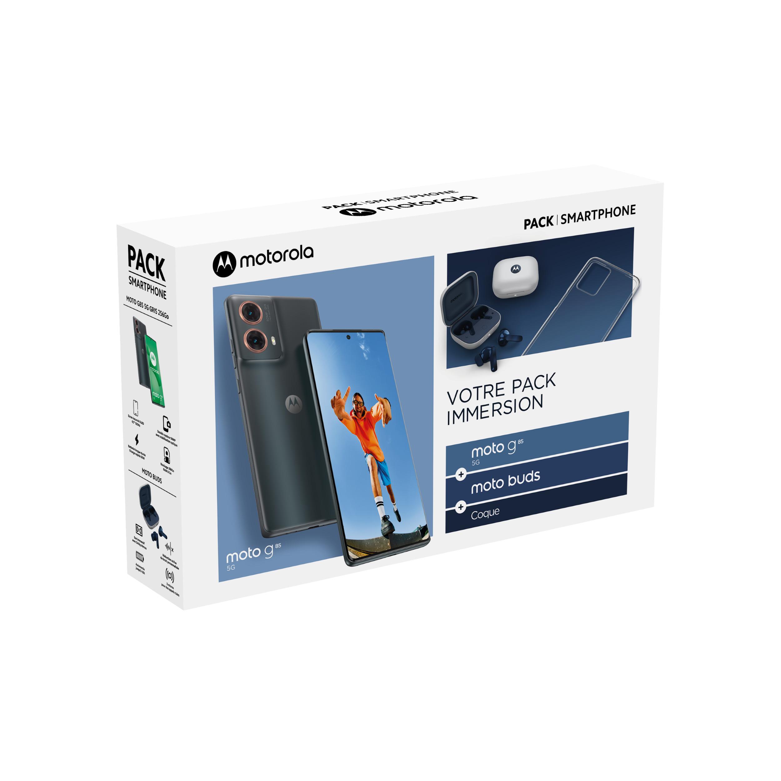 Voir la diapositive 2 : MOTOROLA Pack G85 + Écouteurs Buds - Gris