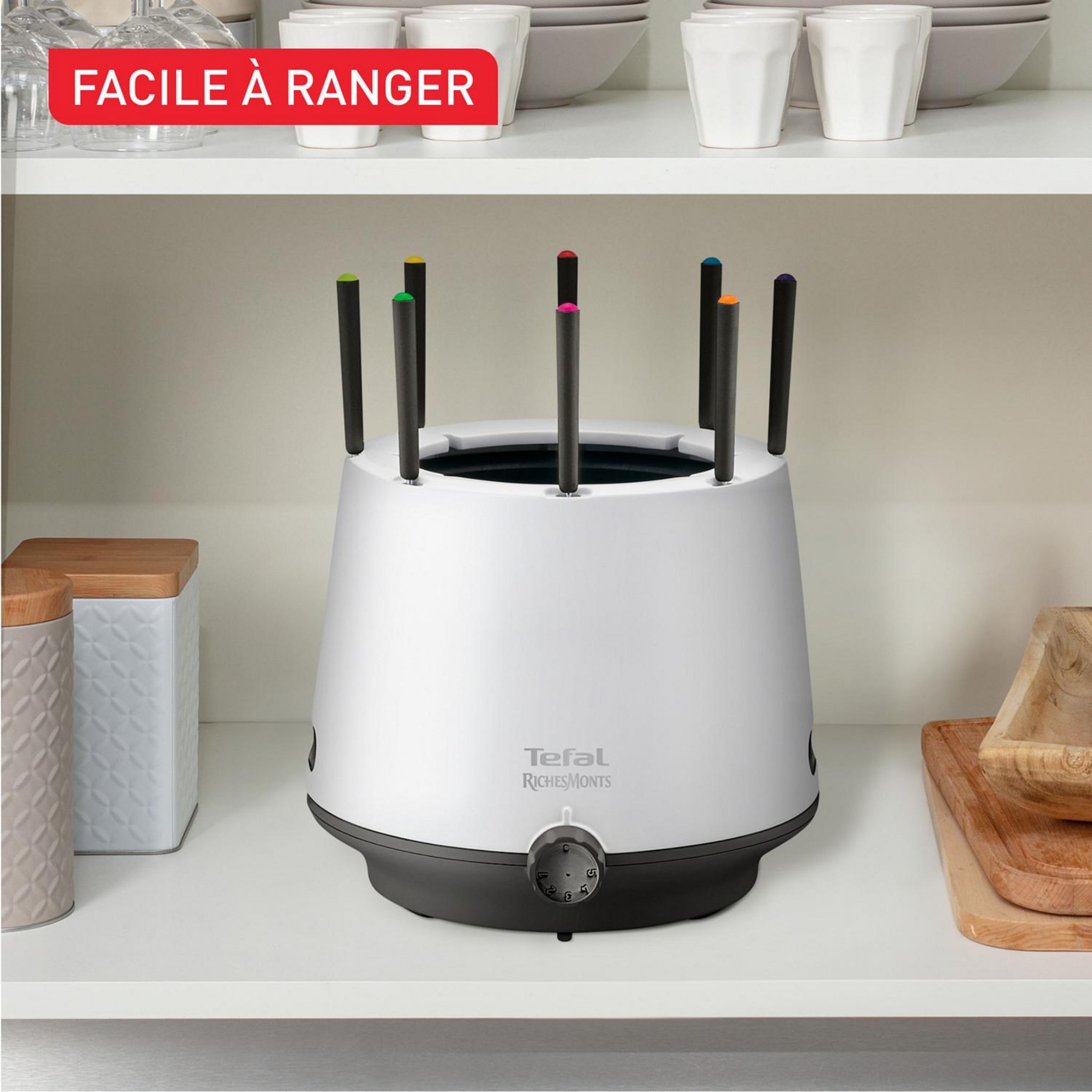 Voir la diapositive 5 : TEFAL Appareil à fondue EF26R8F0 - Blanc