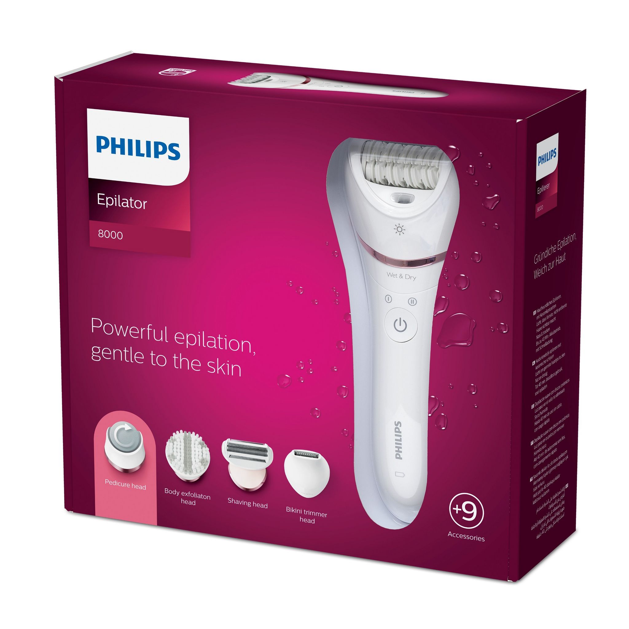 Voir la diapositive 6 : PHILIPS Épilateur BRE740/00 - Blanc