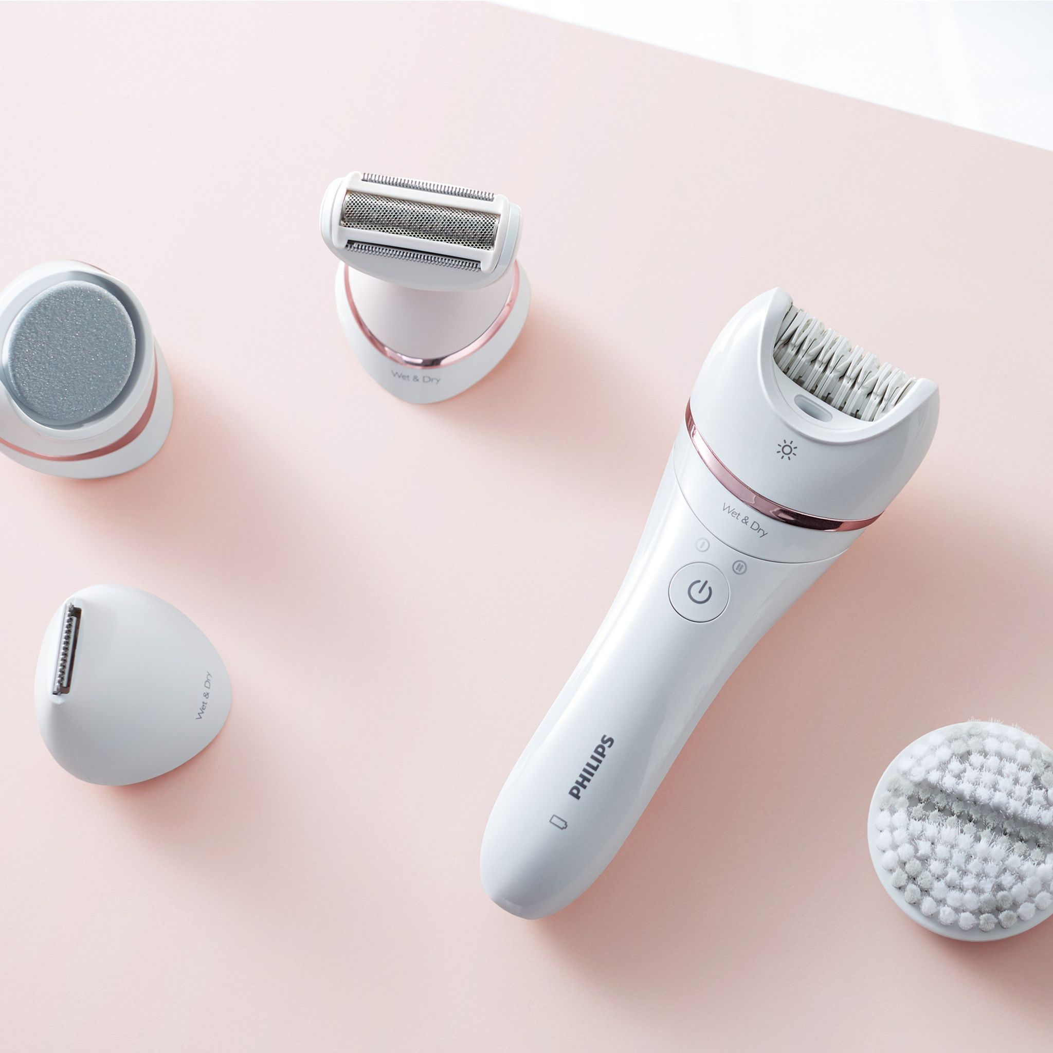 Voir la diapositive 7 : PHILIPS Épilateur BRE740/00 - Blanc