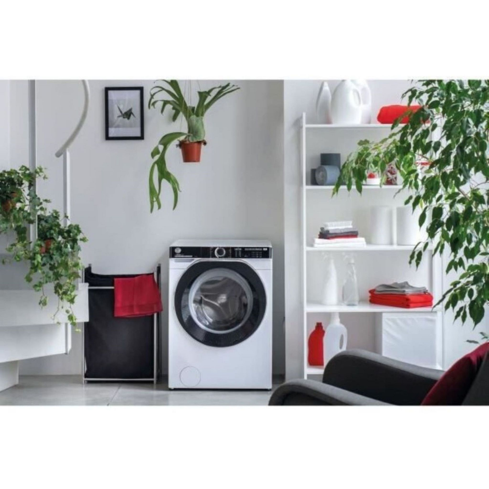 Voir la diapositive 2 : HOOVER Lave linge hublot à induction HWP414AMBC, 14 kg, 1400 T/min, A