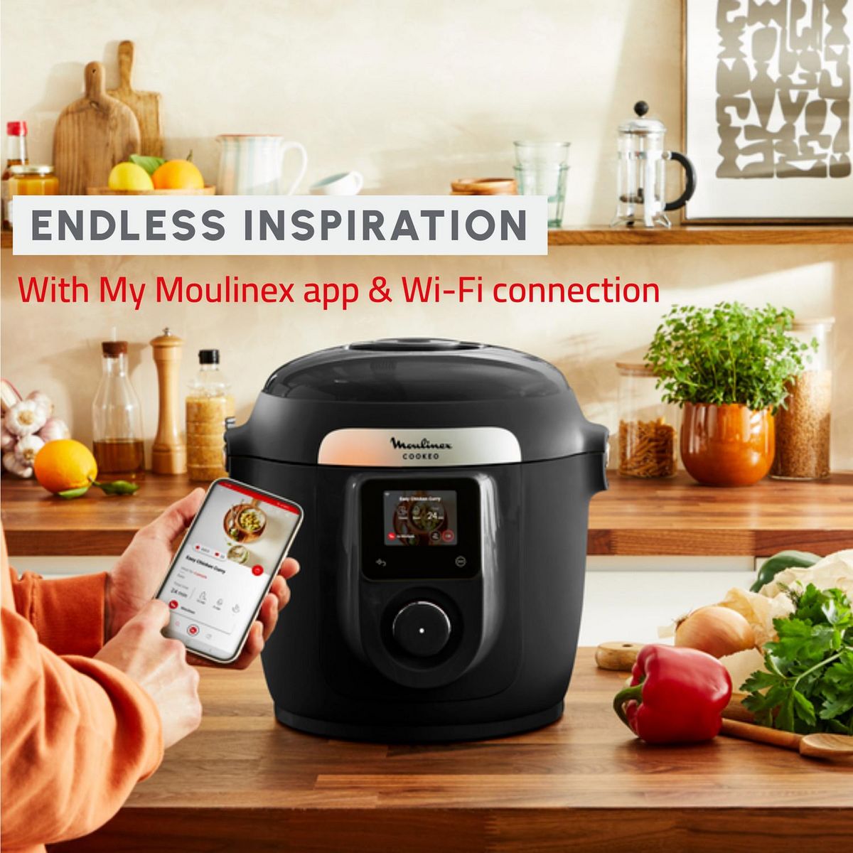MOULINEX Multicuiseur intelligent COOKEO CE952810 - Noir