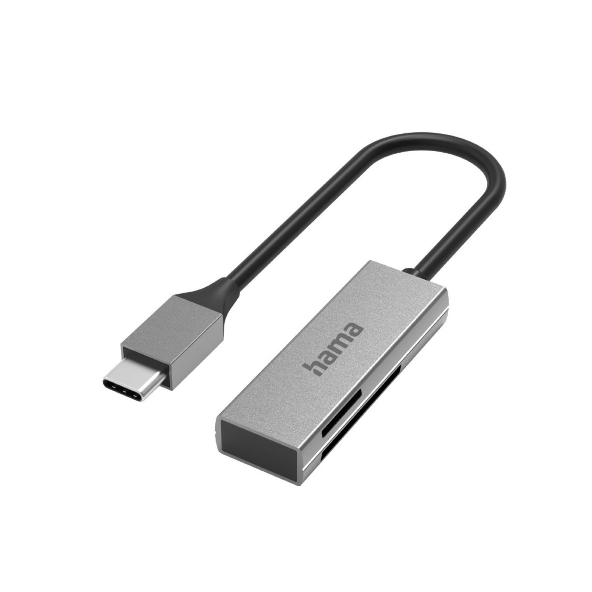 HAMA Lecteur de carte mémoire USB 3.2 Gen 1 (3.1 Gen 1) Type-C  Argent
