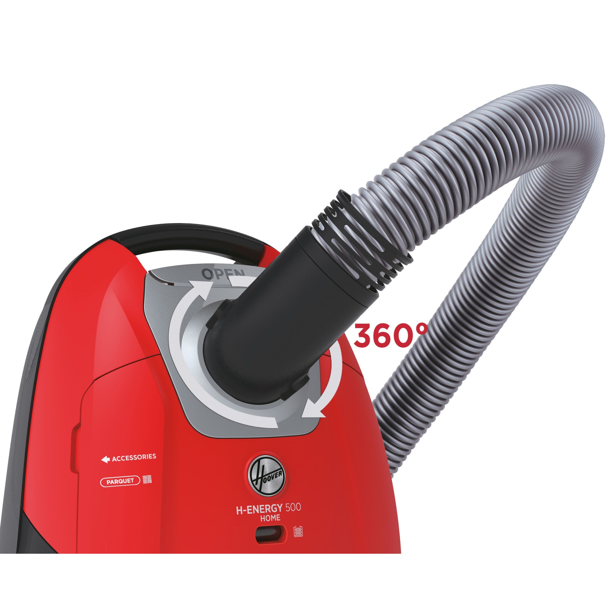 Voir la diapositive 6 : HOOVER Aspirateur traîneau avec sac HE510HM - Rouge
