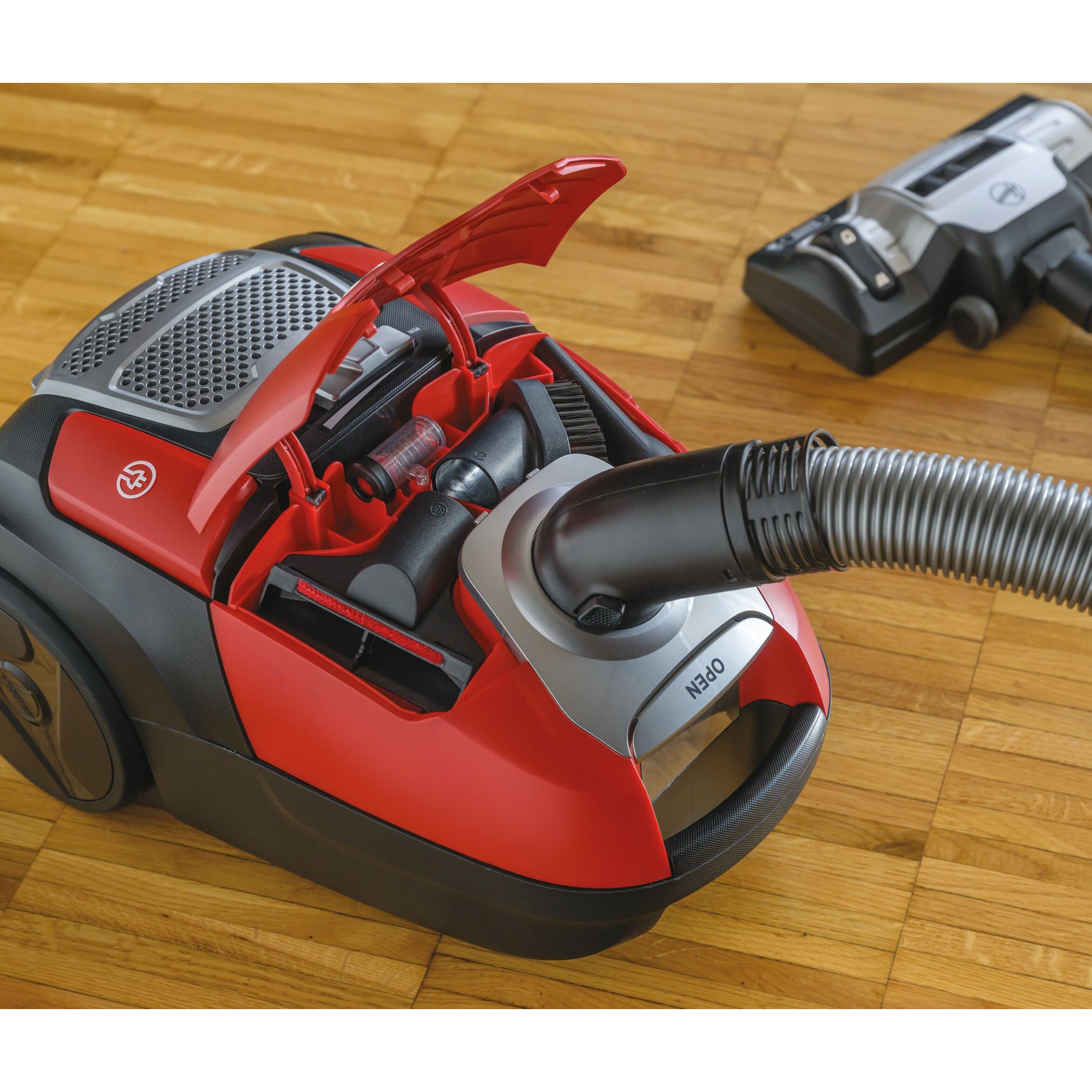 Voir la diapositive 7 : HOOVER Aspirateur traîneau avec sac HE510HM - Rouge
