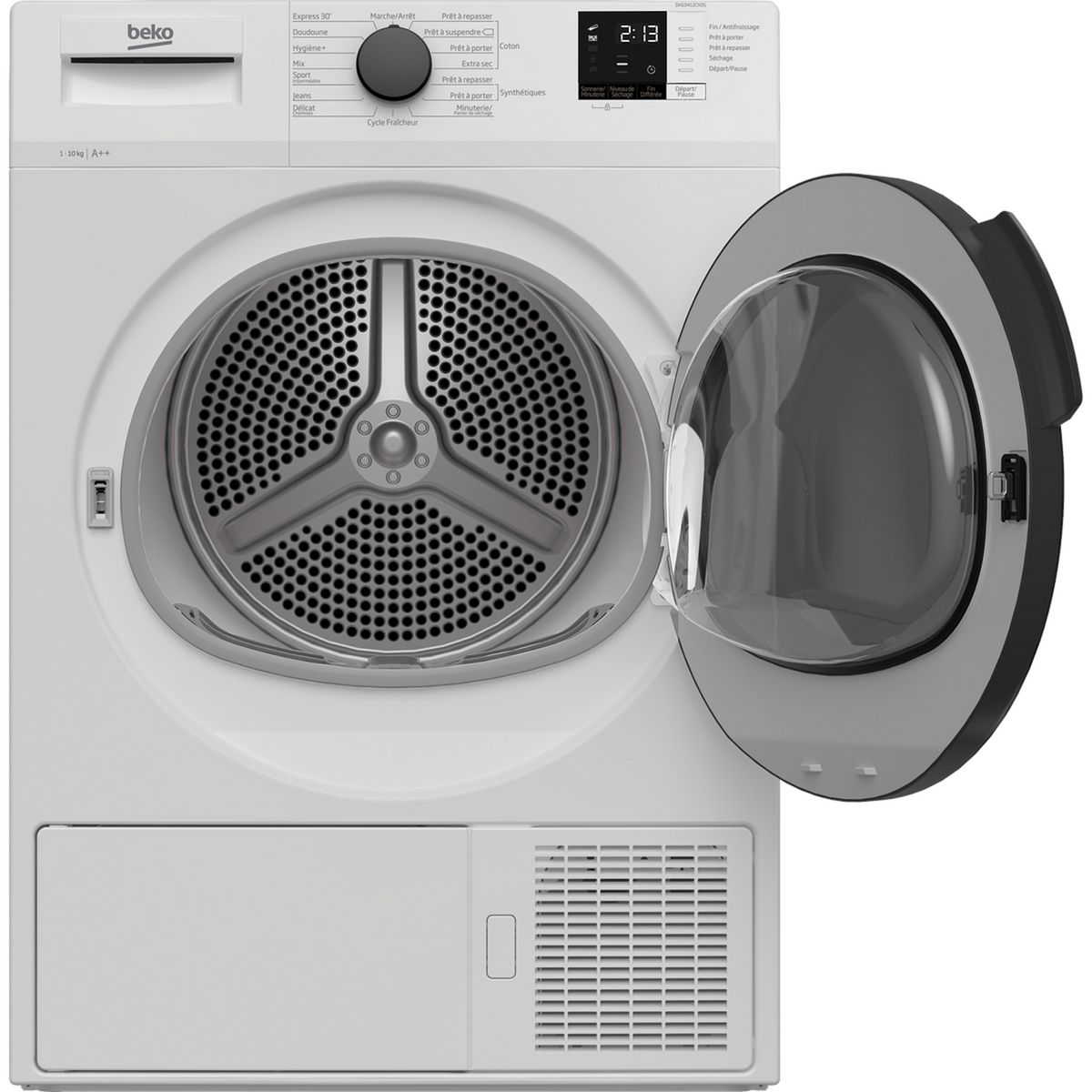 BEKO Sèche linge hublot DH10412CX0S, 10 kg, Pompe à chaleur, A++
