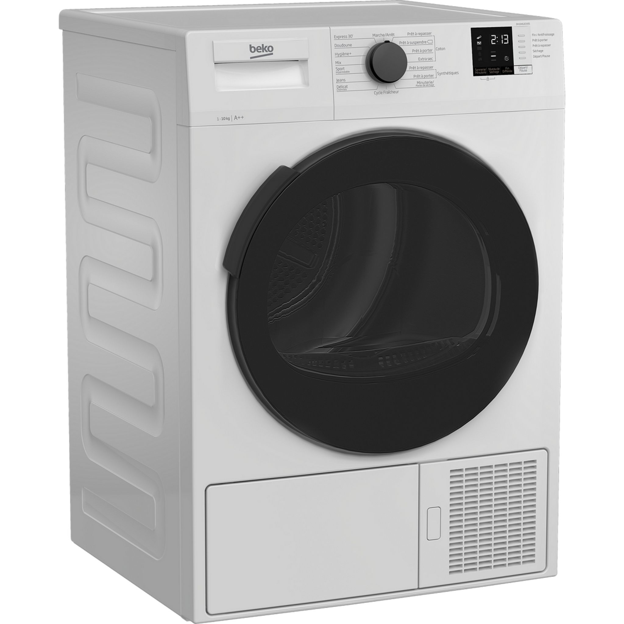 Voir la diapositive 3 : BEKO Sèche linge hublot DH10412CX0S, 10 kg, Pompe à chaleur, A++