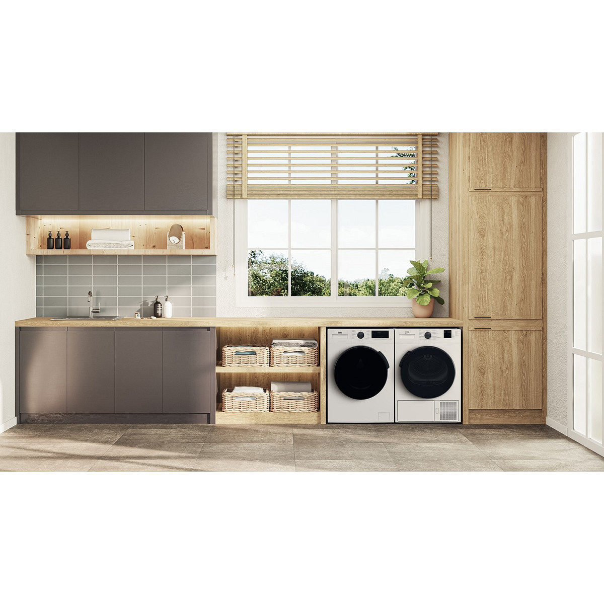 Voir la diapositive 7 : BEKO Sèche linge hublot DH10412CX0S, 10 kg, Pompe à chaleur, A++