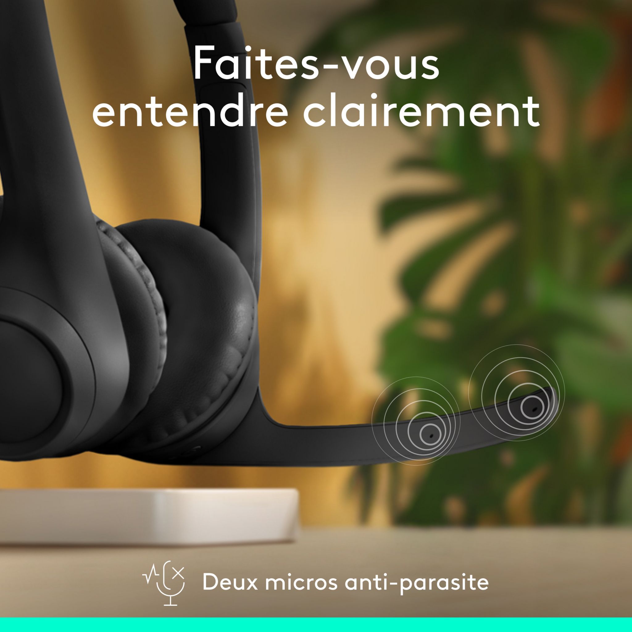 Voir la diapositive 2 : LOGITECH Casque PC sans fil Bluetooth  Zone 300 - Noir
