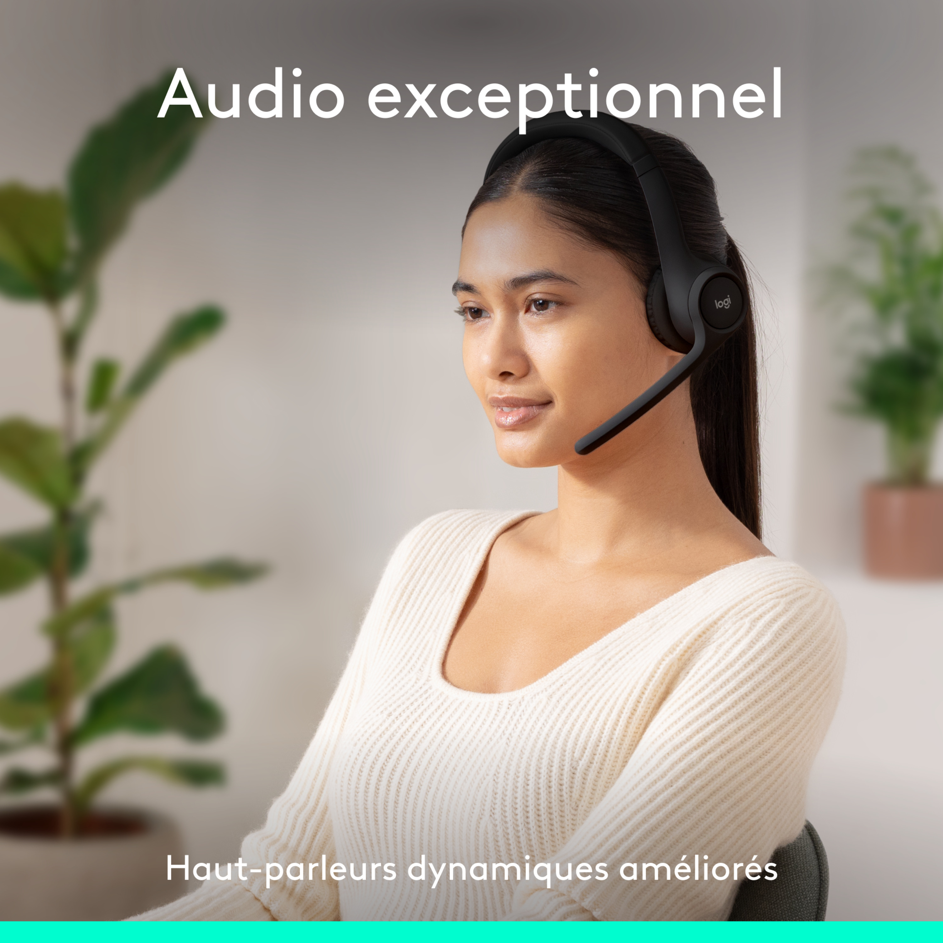 Voir la diapositive 3 : LOGITECH Casque PC sans fil Bluetooth  Zone 300 - Noir