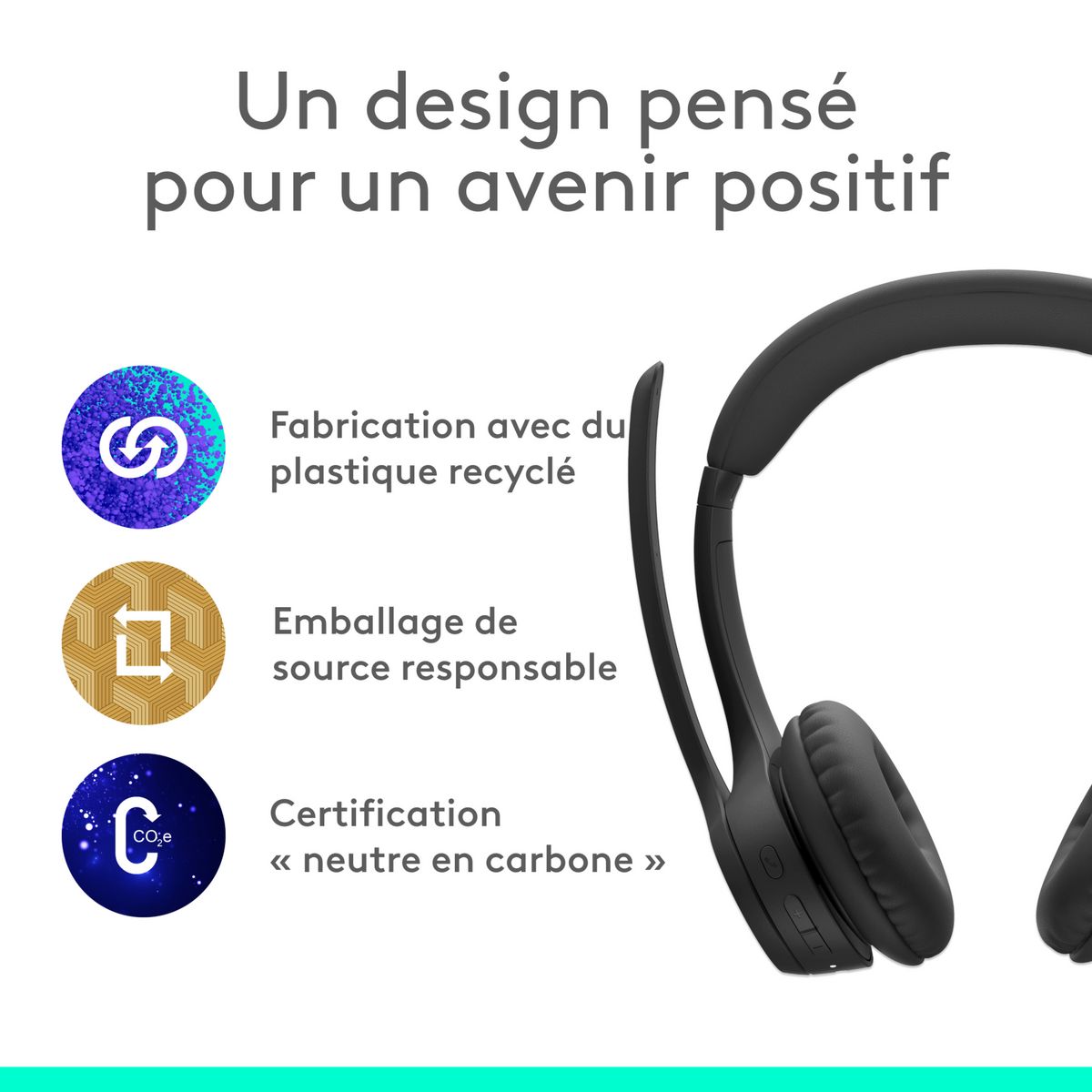 LOGITECH Casque PC sans fil Bluetooth  Zone 300 - Noir
