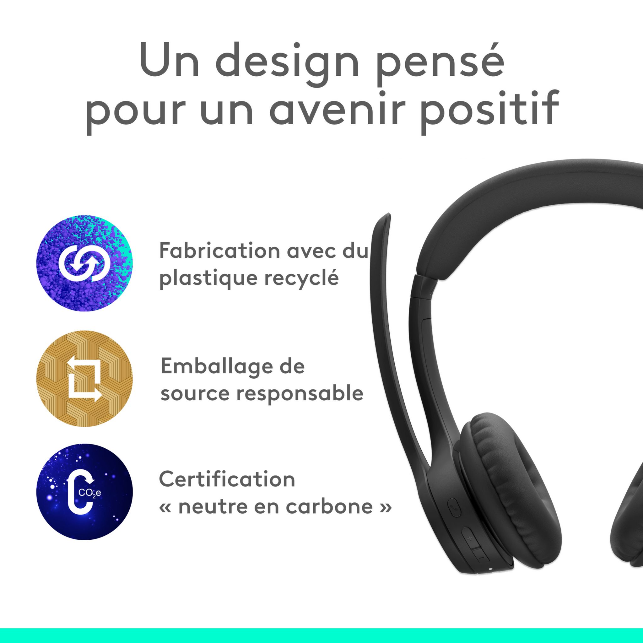Voir la diapositive 7 : LOGITECH Casque PC sans fil Bluetooth  Zone 300 - Noir