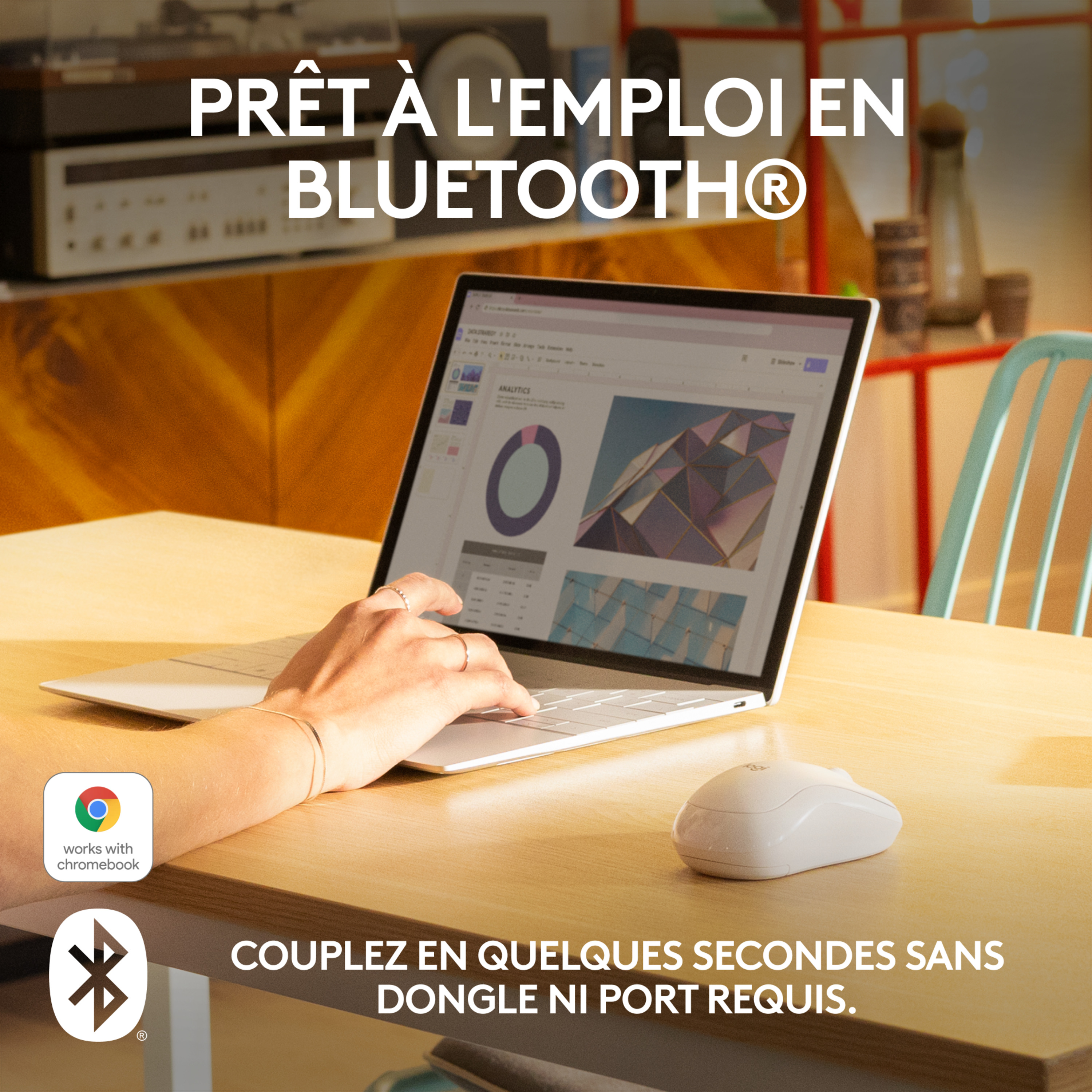 Voir la diapositive 2 : LOGITECH Souris sans fil Bluetooth M240 - Blanc