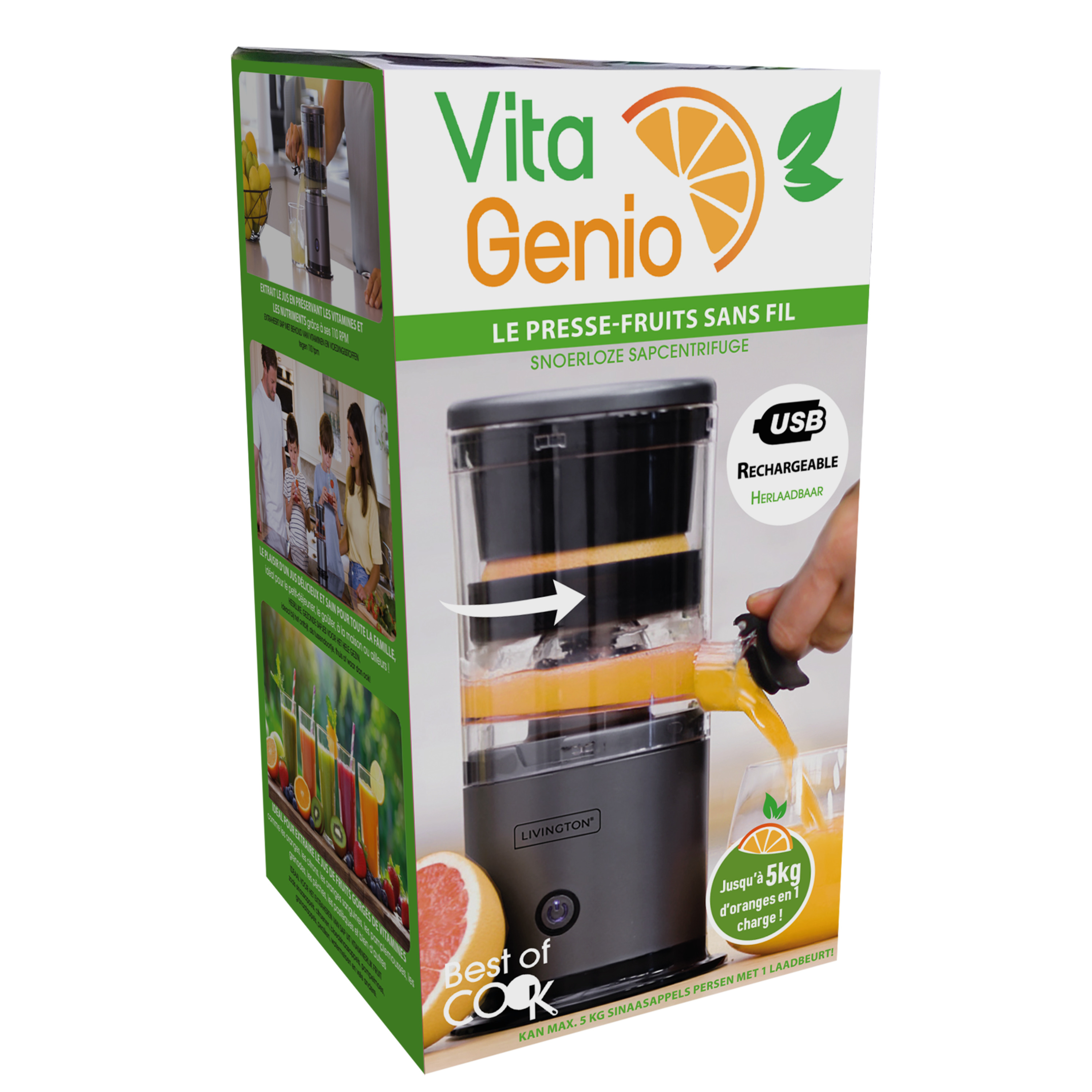 Voir la diapositive 2 : BEST OF TV Presse agrumes JUICER01 - Noir