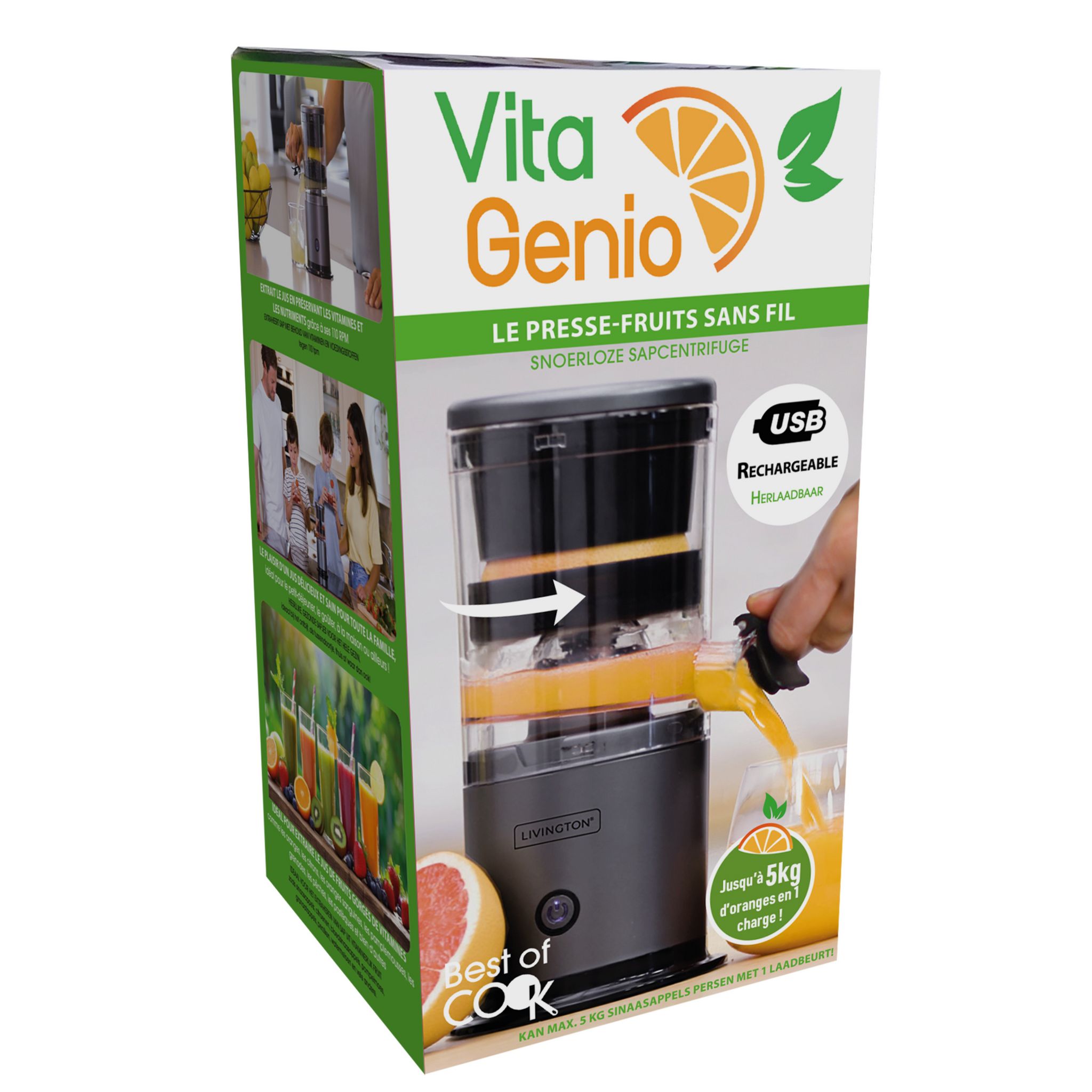 Voir la diapositive 2 : BEST OF TV Presse agrumes JUICER01 - Noir