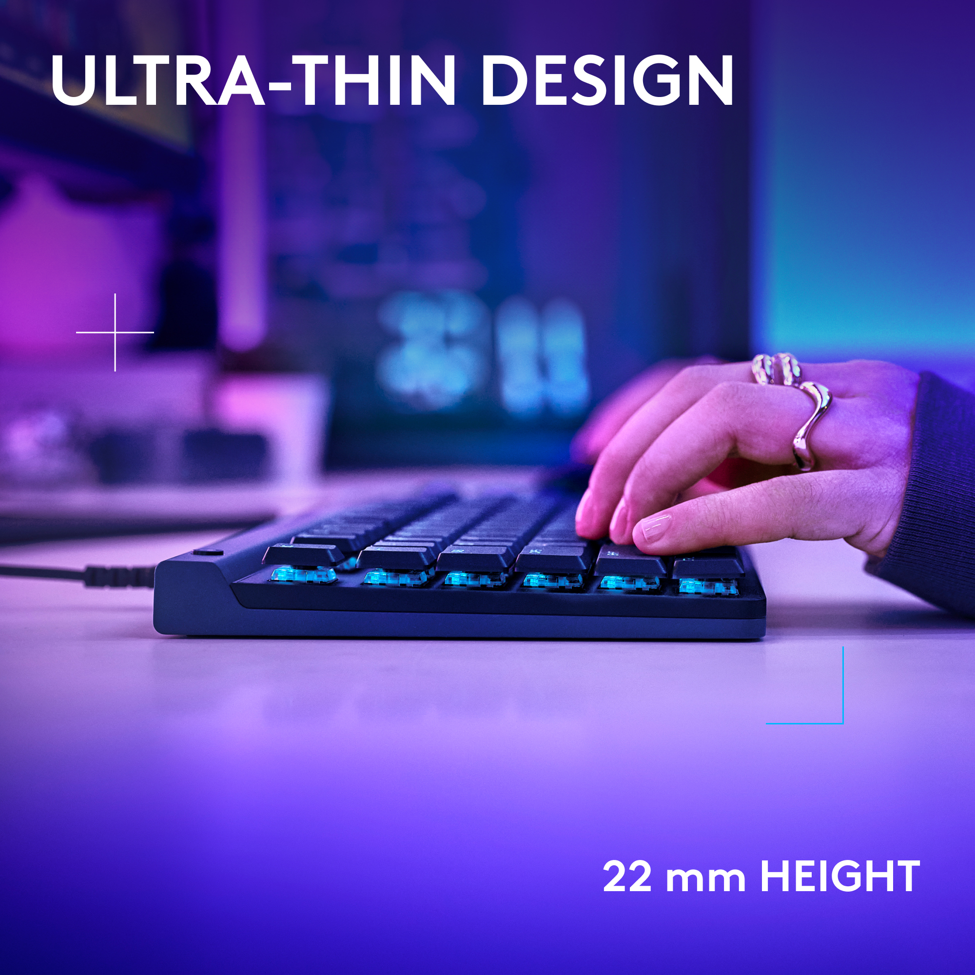 Voir la diapositive 4 : LOGITECH Clavier mécanique Azerty  G515 TKL - Noir