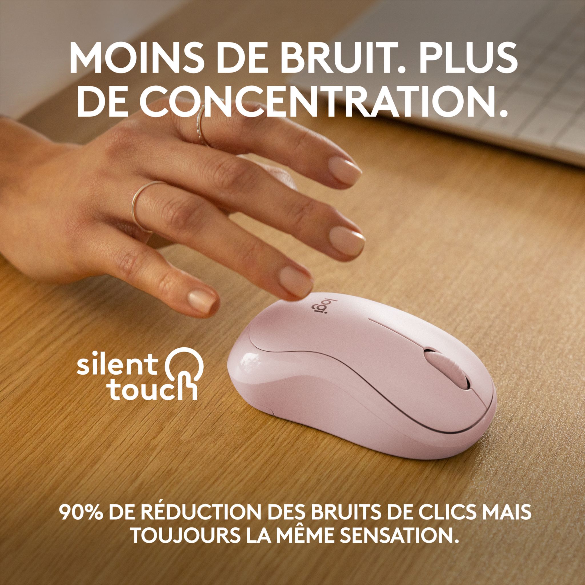 Voir la diapositive 3 : LOGITECH Souris sans fil Bluetooth M240 - Rose