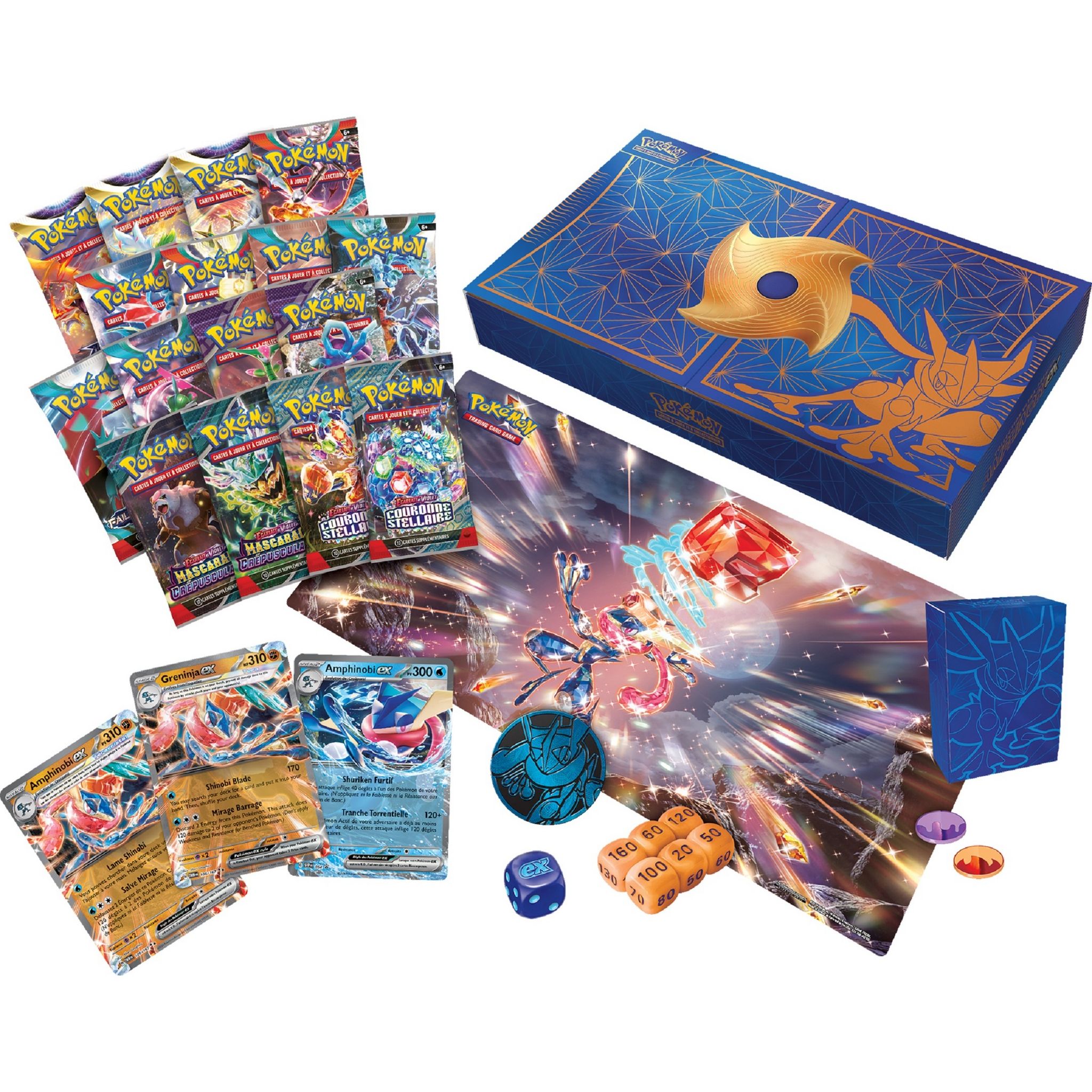 Voir la diapositive 3 : POKEMON Coffret Amphinobi EX Collection Ultra premium Ecarlate et Violet