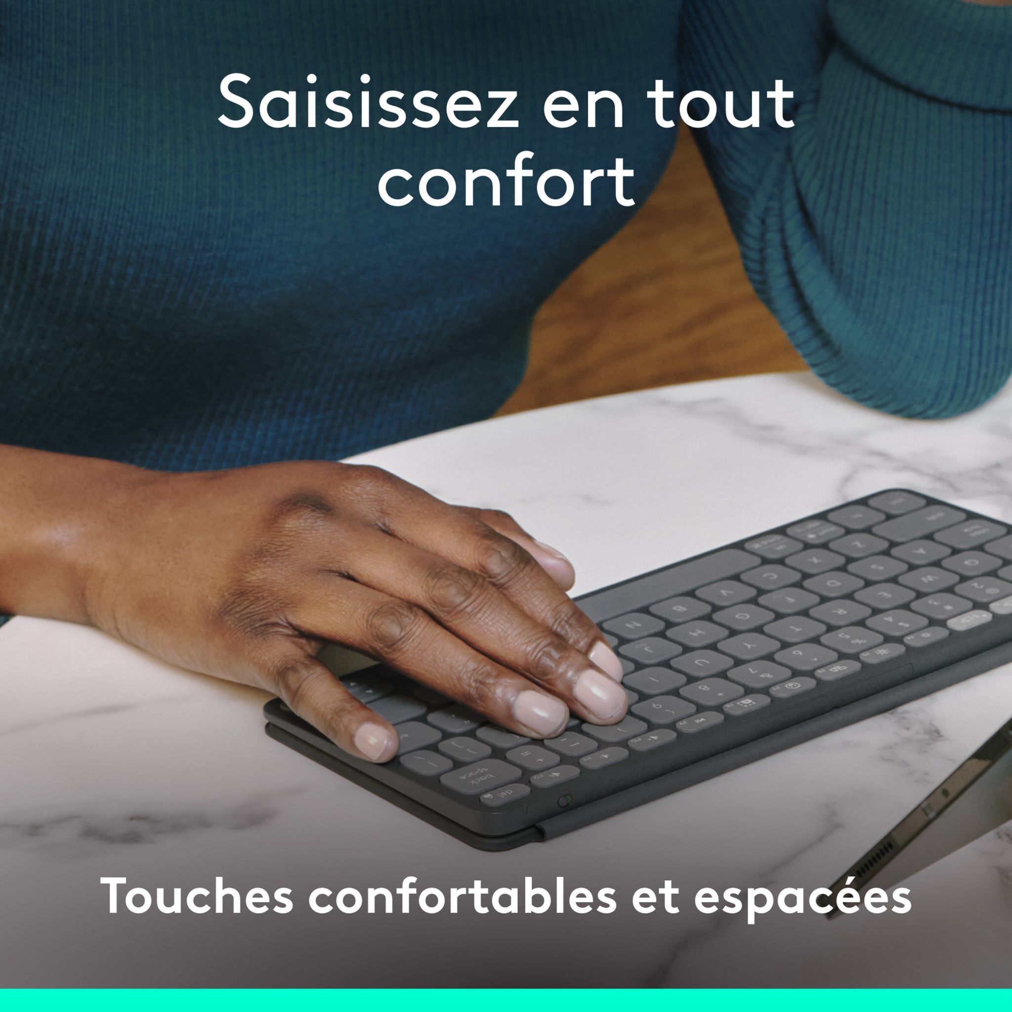 Voir la diapositive 4 : LOGITECH Clavier pour tablette Keys-To-Go 2 - Gris