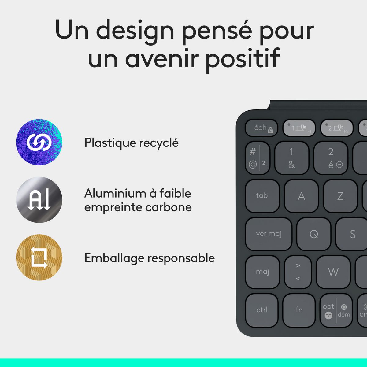 LOGITECH Clavier pour tablette Keys-To-Go 2 - Gris