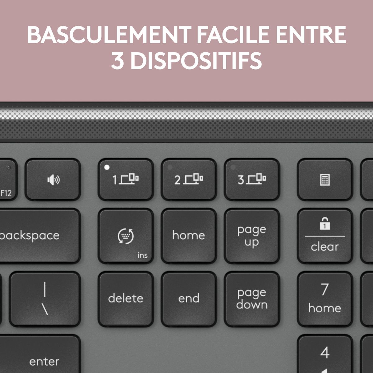 LOGITECH Ensemble clavier azerty et souris sans fil MK950 - Noir