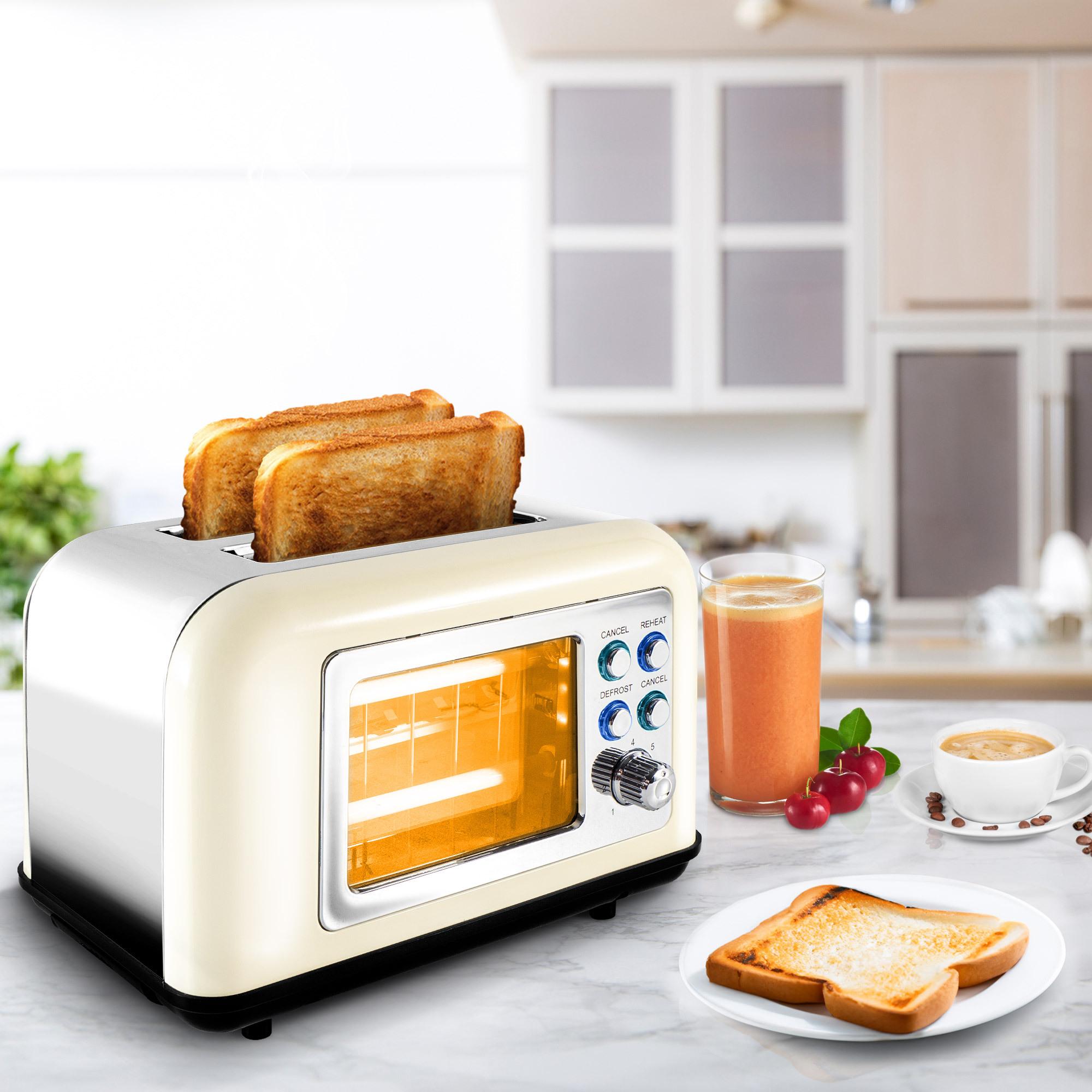 Voir la diapositive 8 : KITCHENCOOK Grille pain TOASTEO GLASS - Beige