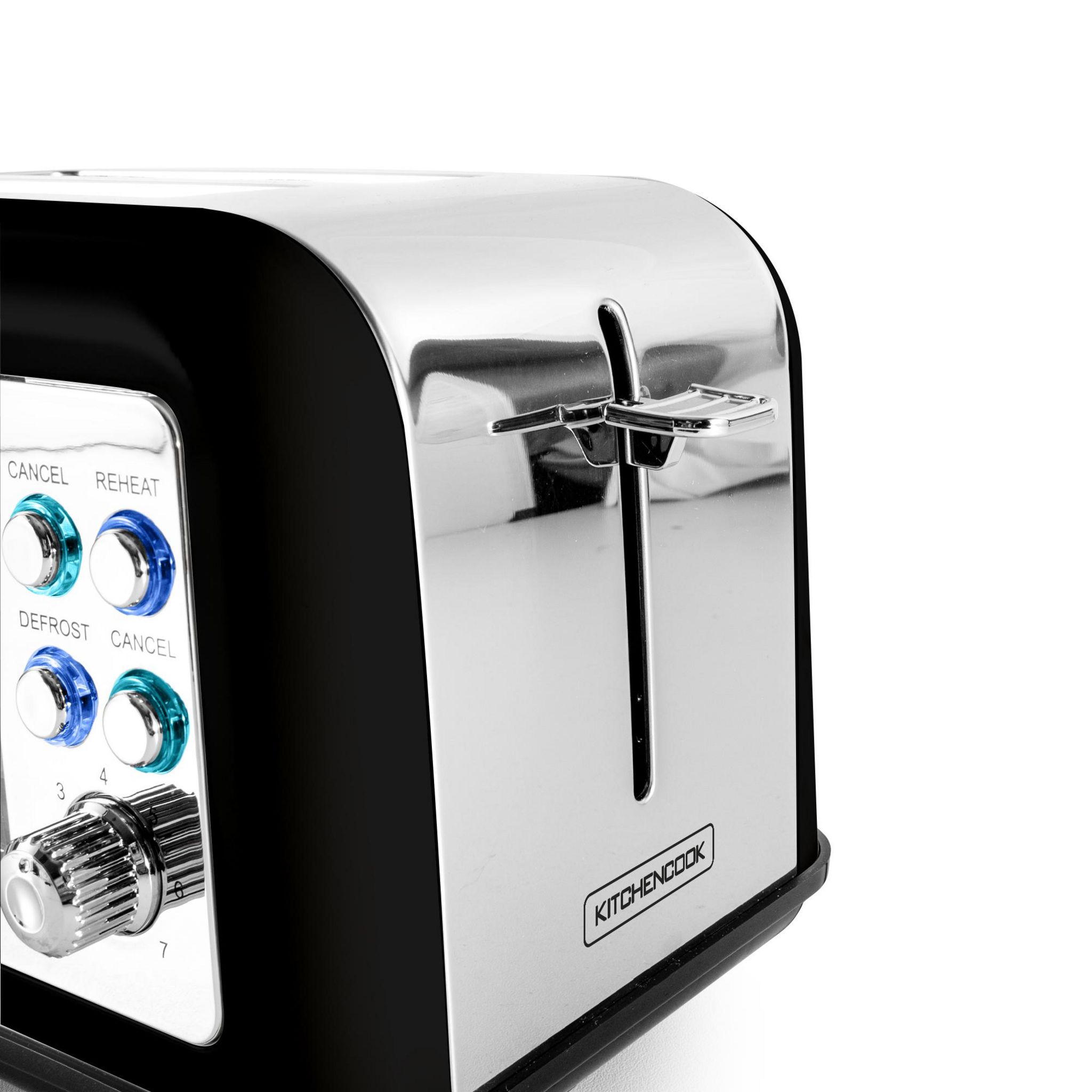 Voir la diapositive 3 : KITCHENCOOK Grille pain TOASTEO GLASS - Noir