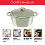Voir la diapositive 2 : TEFAL Cocotte Ronde 24cm TFI Air Soft Light - Vert