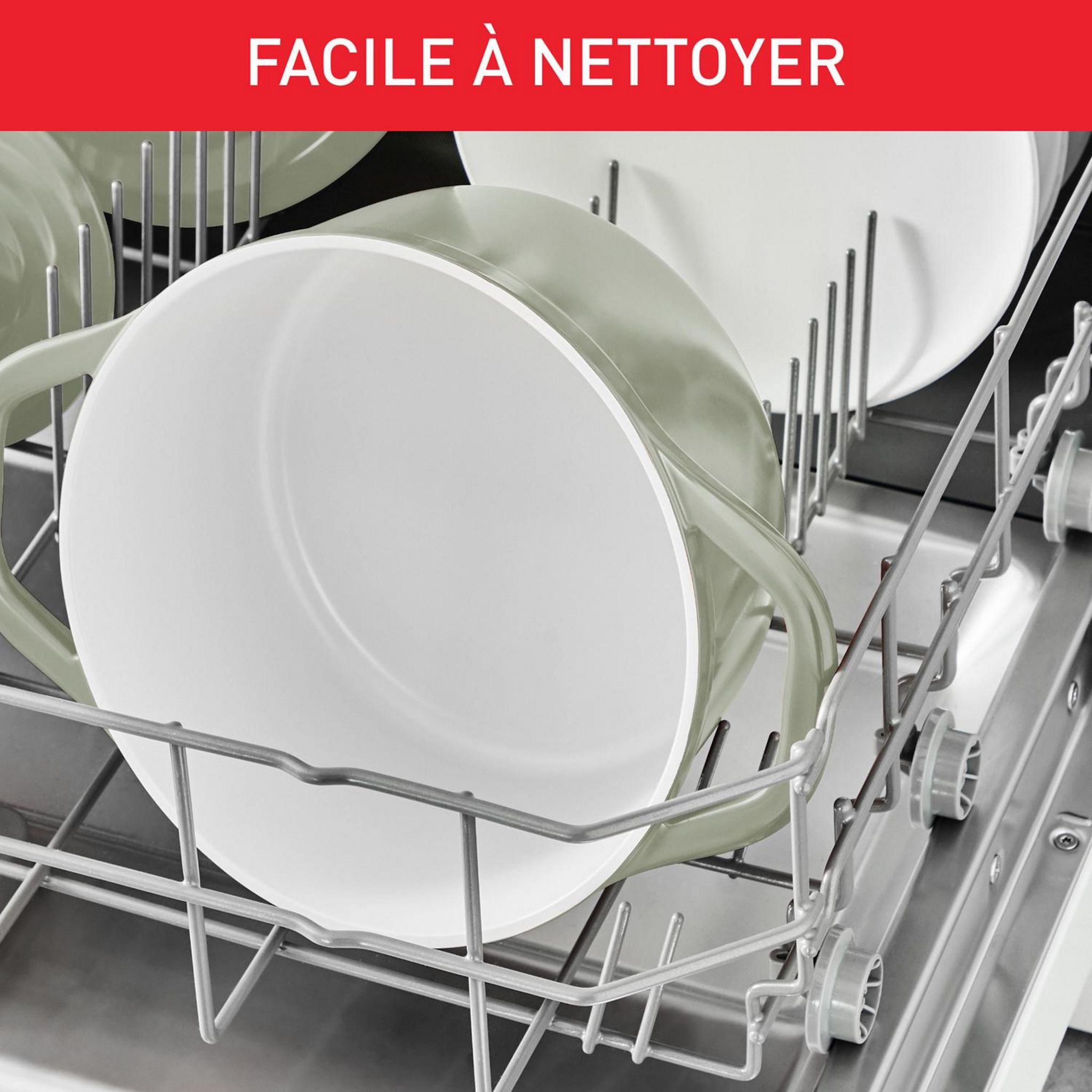 Voir la diapositive 4 : TEFAL Cocotte Ronde 24cm TFI Air Soft Light - Vert