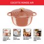 Voir la diapositive 2 : TEFAL Cocotte Ronde 24cm TFO Air Soft Light TEF - Terracotta